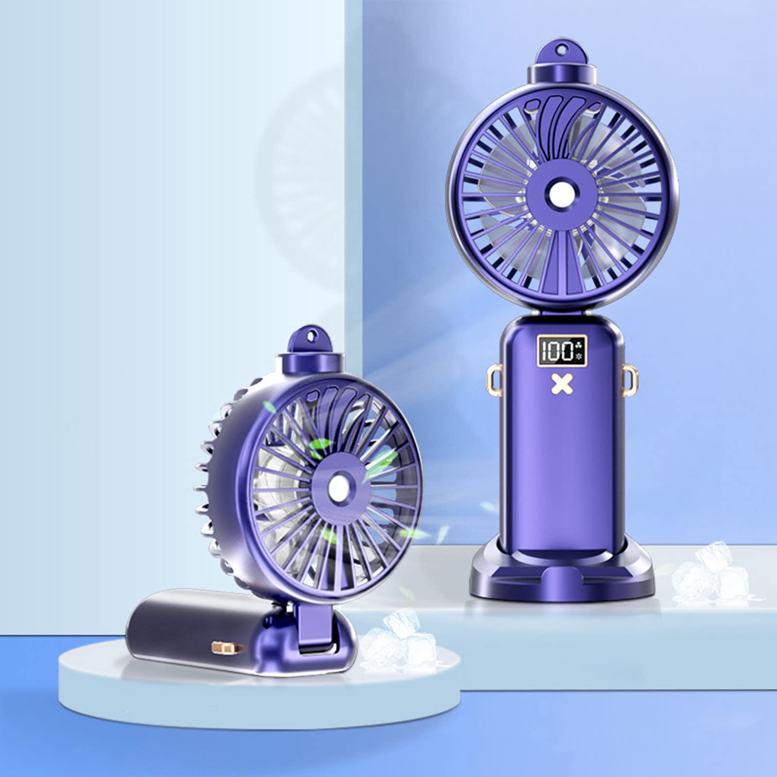 USB Rechargeable Neck Fan - Portable Personal Cooling Fan with 360° Airflow, Battery Operated for Indoor/Outdoor Use - Perfect for Office, Gym, Travel & Summer Activities (10.6x4.7x21.7cm)