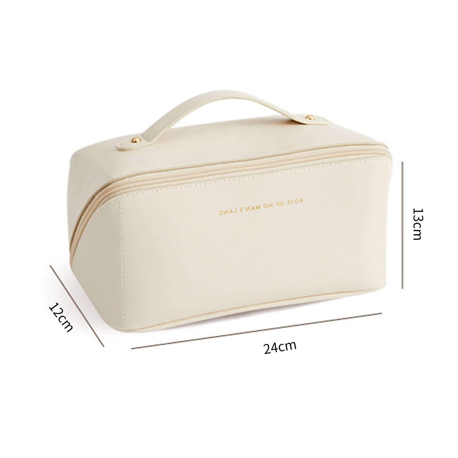 Large Capacity Travel Cosmetic Bag for Women - Portable Makeup Organizer with Handle & Divider, Pink Toiletry Pouch for Girls | Perfect for Vacation, Gym, Business Trips & Daily Essentials Storage