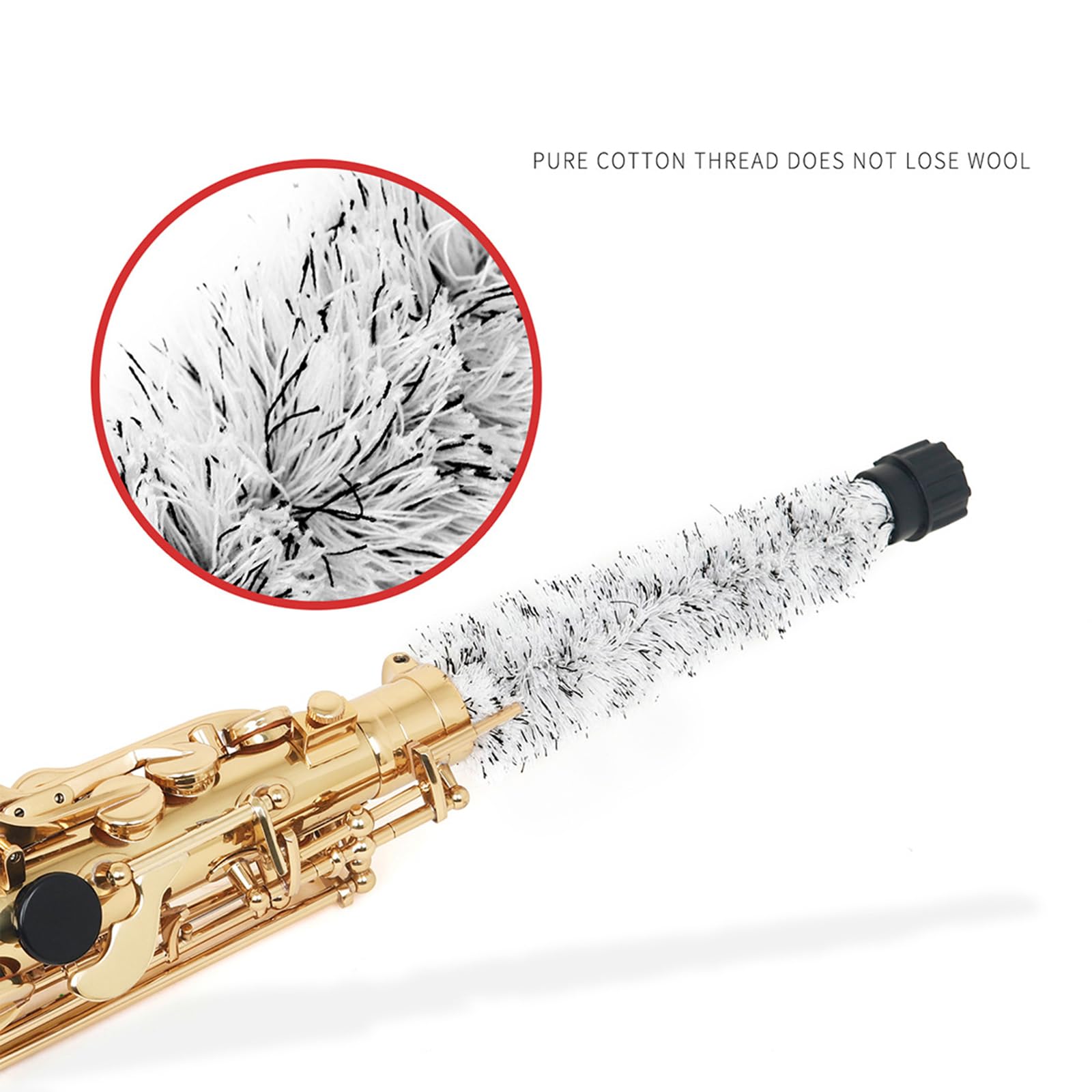 Professional Saxophone Cleaning Kit for Alto & Soprano Sax - Woodwind Instrument Care Brush & Tools - Perfect for Musicians & Band Maintenance