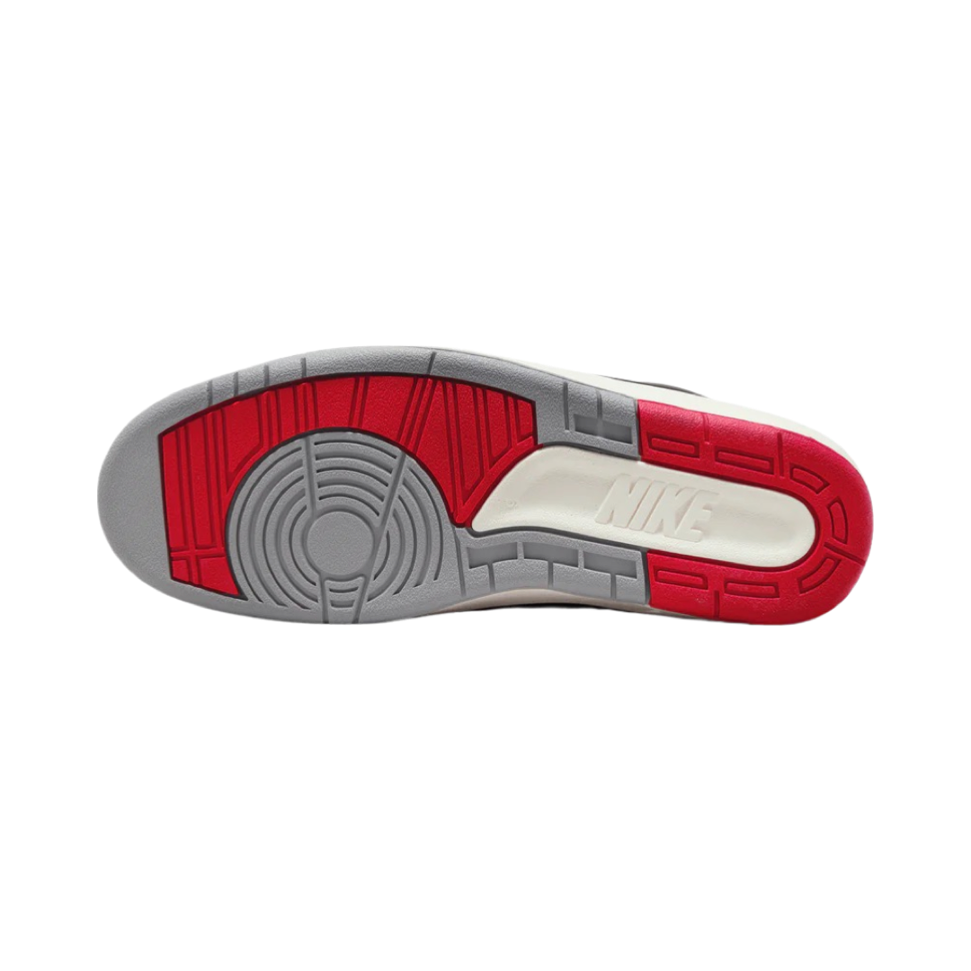 Air Jordan 2 Retro Men's Basketball Shoes - Black/Cement Grey/Fire Red - High-Top Sneakers for Streetwear & Court Performance
