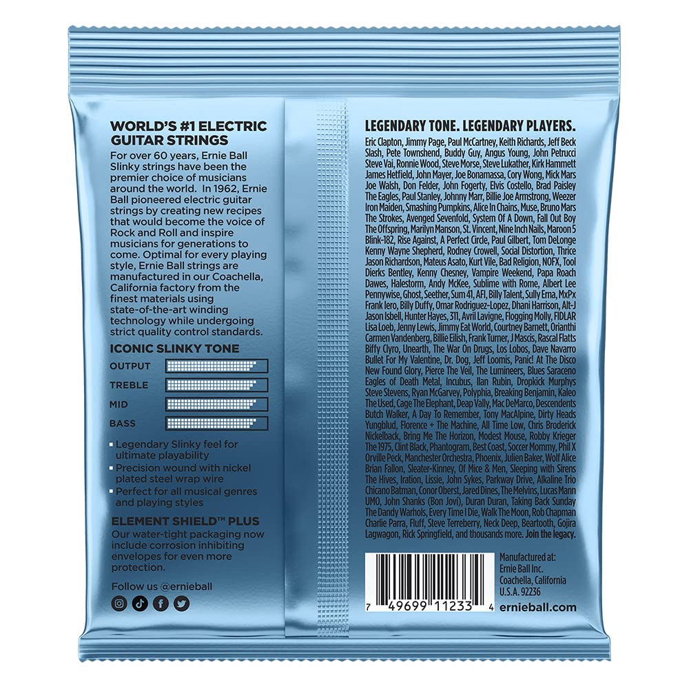 Ernie Ball Primo Slinky Nickel Wound Electric Guitar Strings 3-Pack (9.5-44 Gauge) - Premium Tone & Durability for Rock, Blues & Metal Guitarists - Perfect for Live Performances & Studio Recording