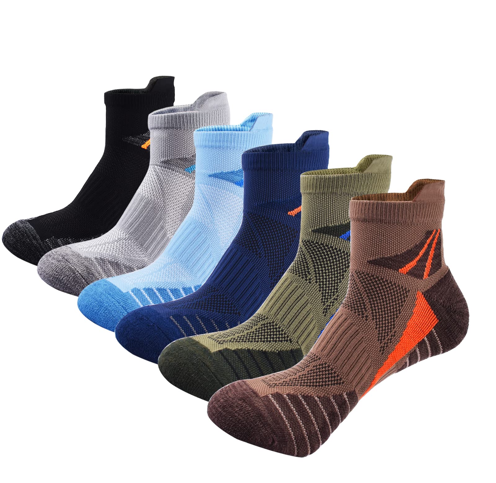 Men's Low Cut Ankle Athletic Socks - Breathable Cotton Mesh Running Socks with Cushion & Ventilation - Perfect for Jogging, Gym Workouts & Daily Sports Activities