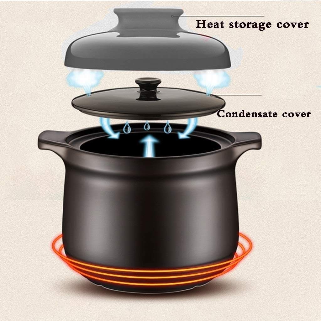 Premium Ceramic Crock Pot - 6QT Slow Cooker, Stew & Soup Pot for Casserole, Hot Pot & Kitchen Cooking - Durable Ceramic Cookware for Soups, Stews & One-Pot Meals (Ideal for Family Dinners & Meal Prep)