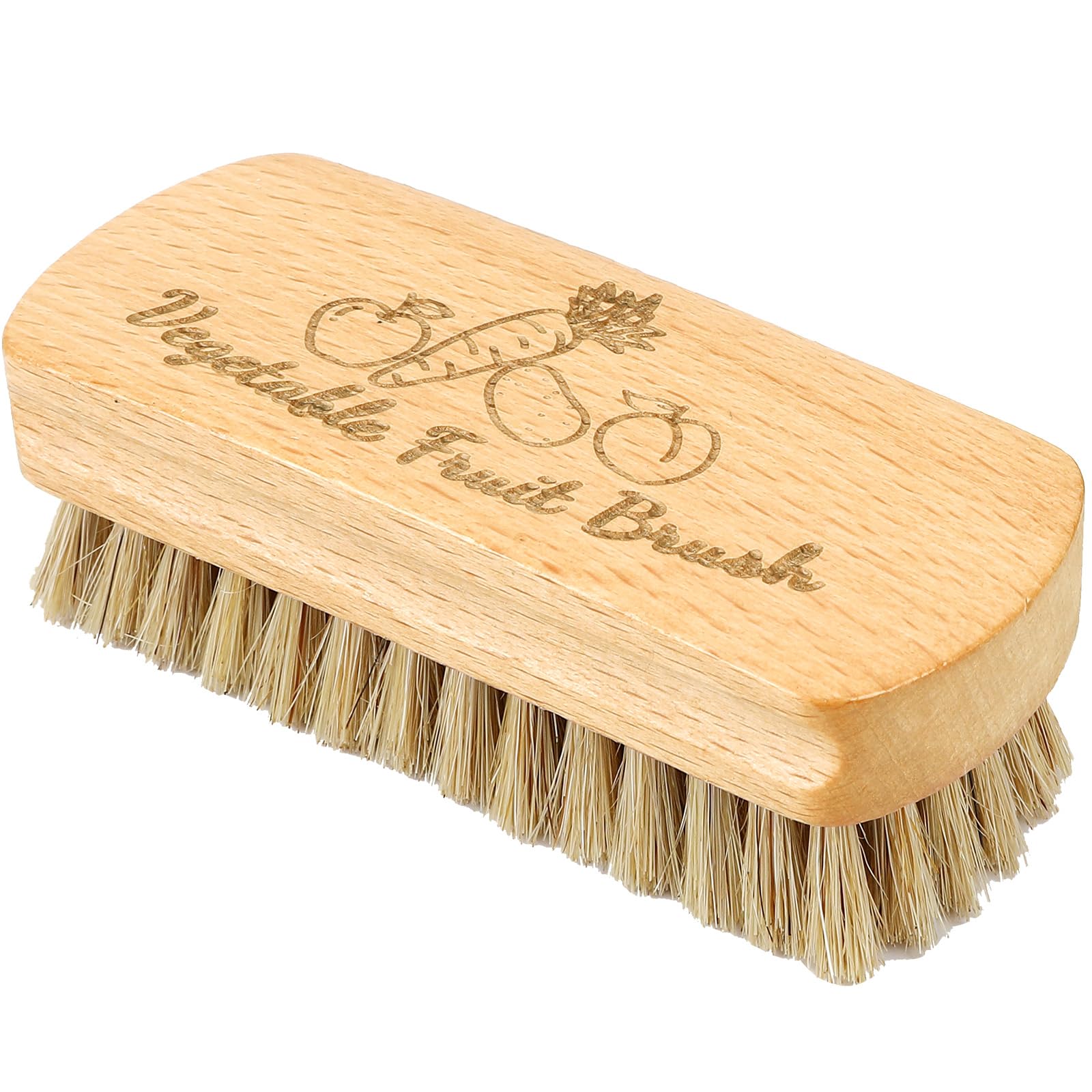 Organic Vegetable Brush Set - 3 Pack Potato & Carrot Scrubber for Fruits & Veggies | Eco-Friendly Kitchen Cleaning Tool for Cucumber, Apple, Sweet Potato | Dishwasher Safe Food Wash Brush