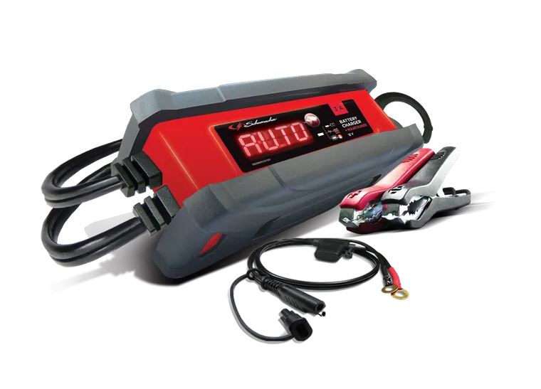 12V 3A Lithium Ion Battery Charger and Maintainer - Fast Charging for Cars, Motorcycles, Boats & Power Sports - Perfect for Home, Garage & Outdoor Use