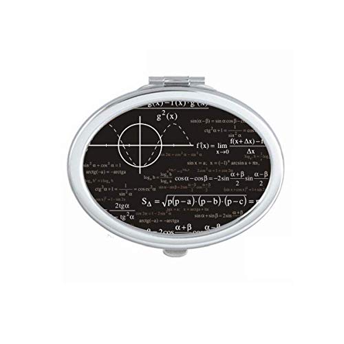 DIYthinker Portable Folding Double-Sided Mirror with Mathematical Formula Design - Perfect for Makeup, Travel & Home Decor
