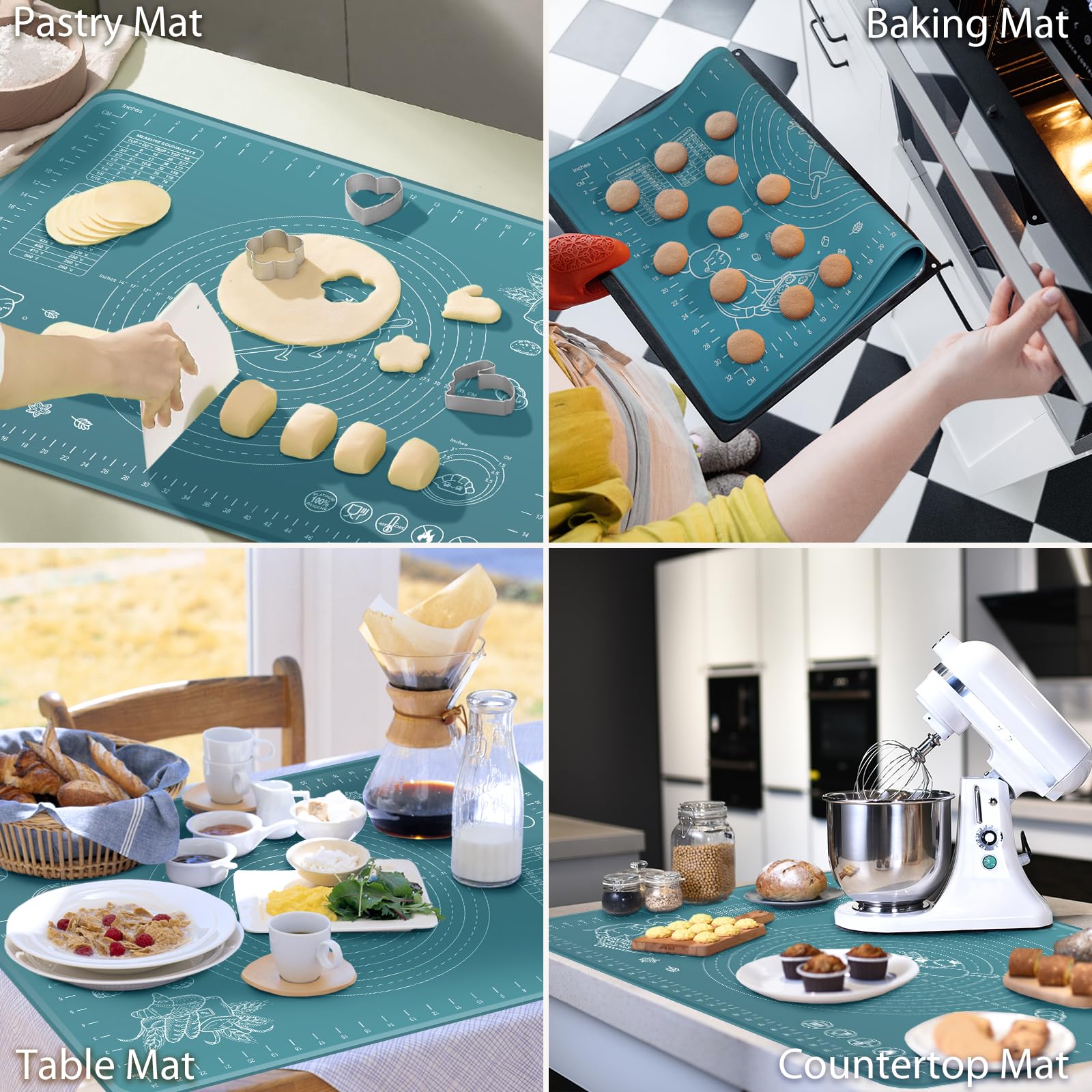 Extra Thick Non-Stick Silicone Pastry Mat 32