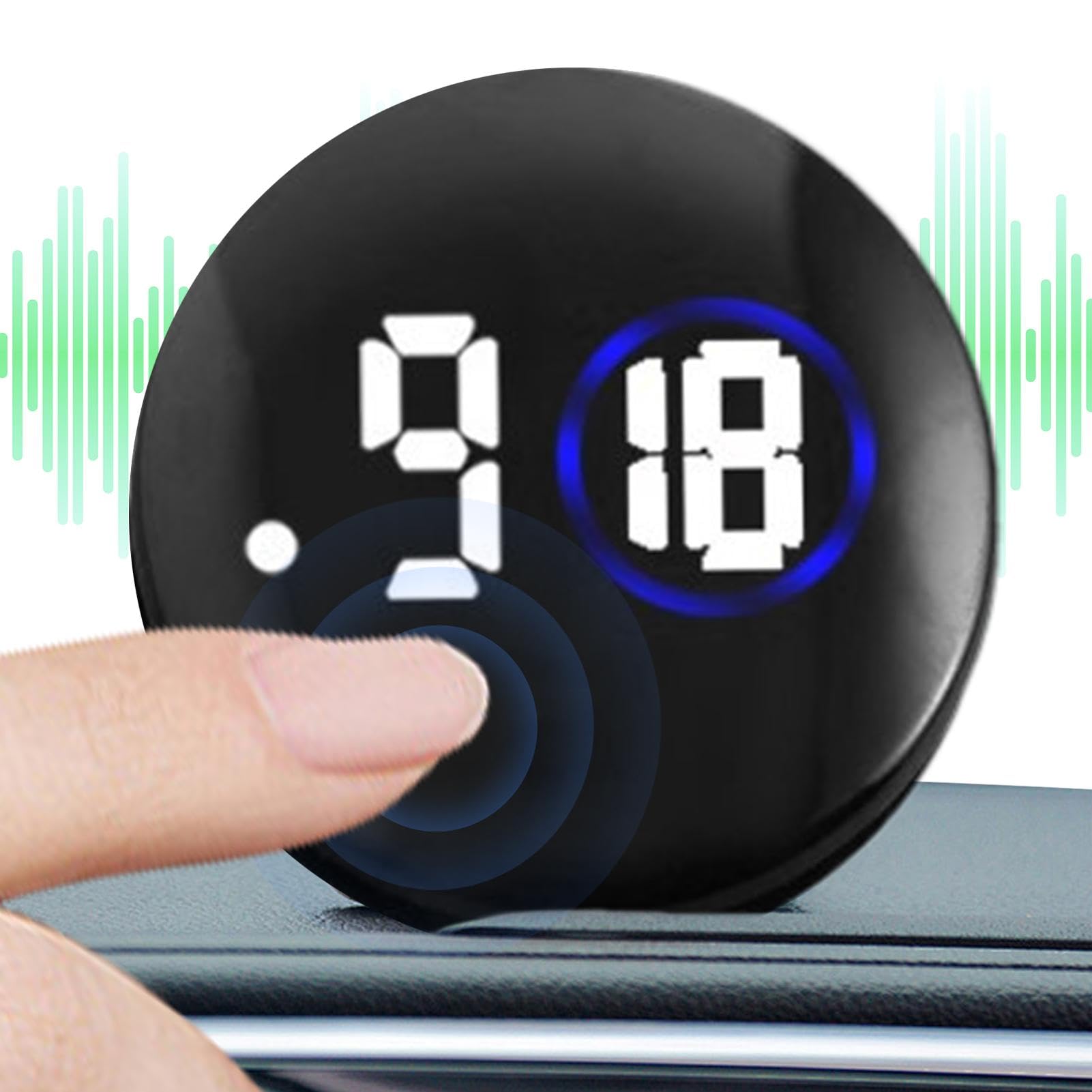 Car Dashboard Stick-On Clock - Multifunctional Analog & Digital Car Vent Clock for Vehicles, Trucks & SUVs | Perfect for Road Trips, Commuting & Time Management While Driving