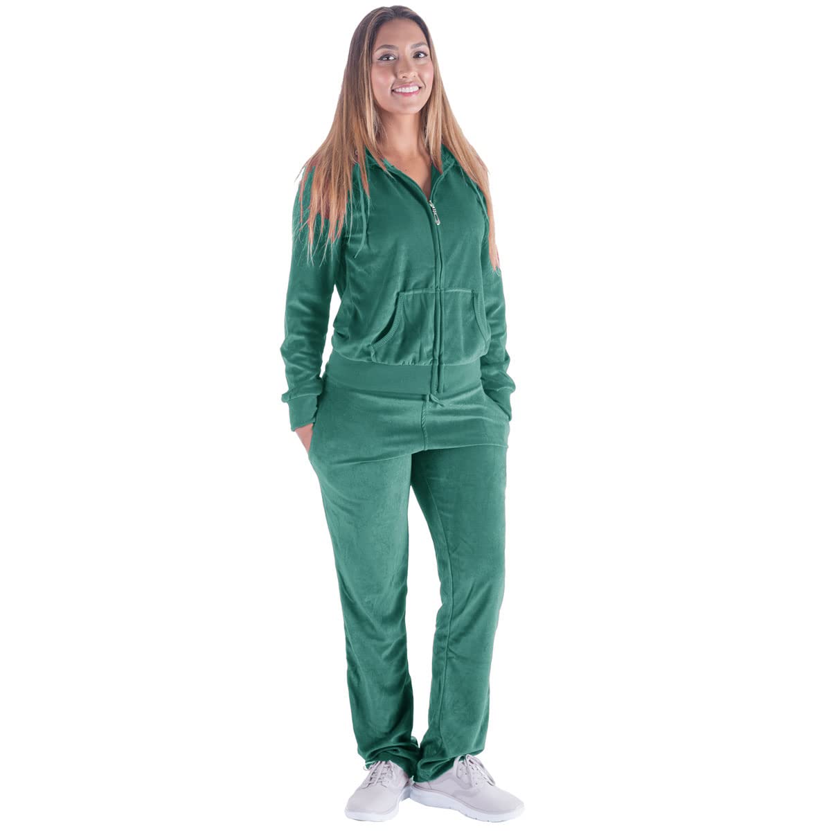 Yasumond Women's Velour Tracksuit Set - 2 Piece Soft Jogging Outfit with Comfortable Joggers & Sweatshirt | Perfect for Gym, Lounge Wear & Casual Sports Activities