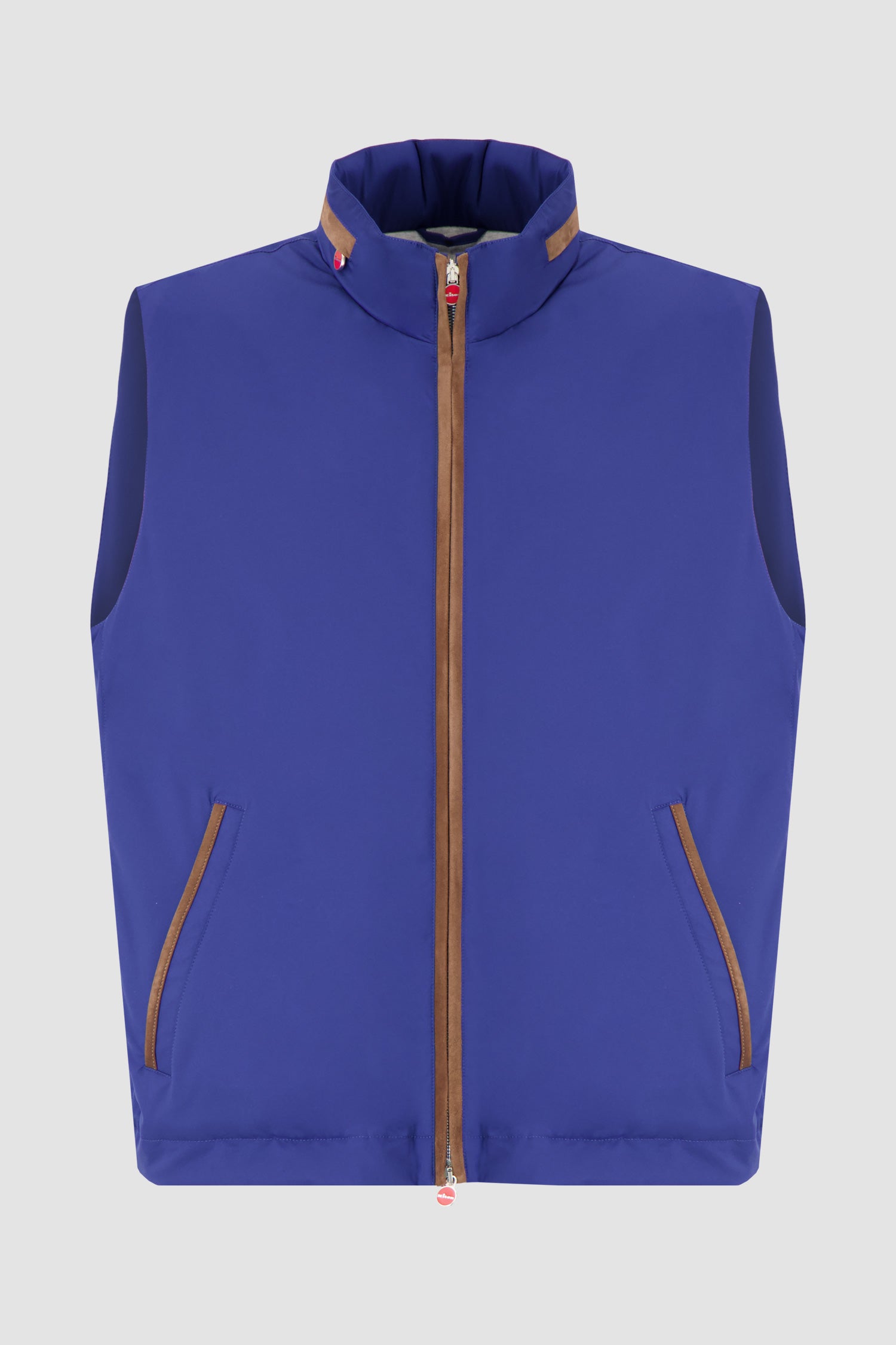 Kiton Blue Sleeveless Blouson Vest for Men - Lightweight Summer Fashion Jacket | Casual Wear, Outdoor Activities & Travel Essentials