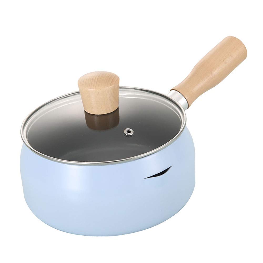 Stainless Steel Milk Pan with Dual Pour Spouts - 18cm Butter Warmer for Boiling Milk, Sauces & Gravies - Professional Home Kitchen Essential (Orange) - Perfect for Coffee Shops, Bakeries & Family Breakfasts