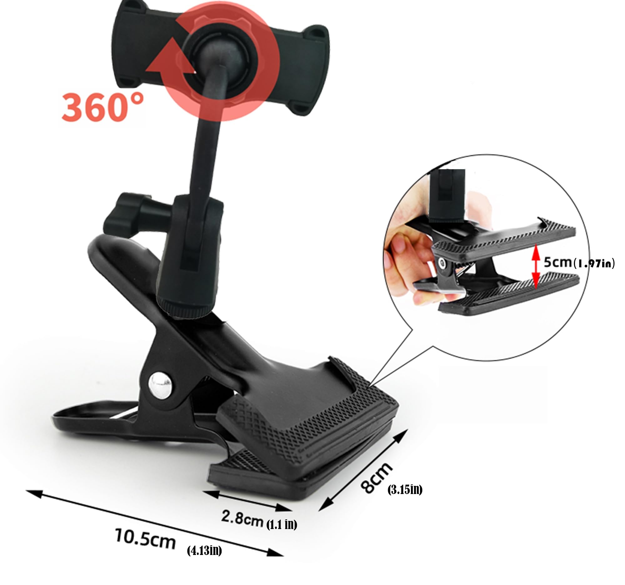 **Universal Guitar Phone Holder for Live Streaming & Teaching Videos - Compatible with iPhone, Android, Electric/Acoustic Guitars & Ukulele - Perfect for Musicians, Teachers & Content Creators**
