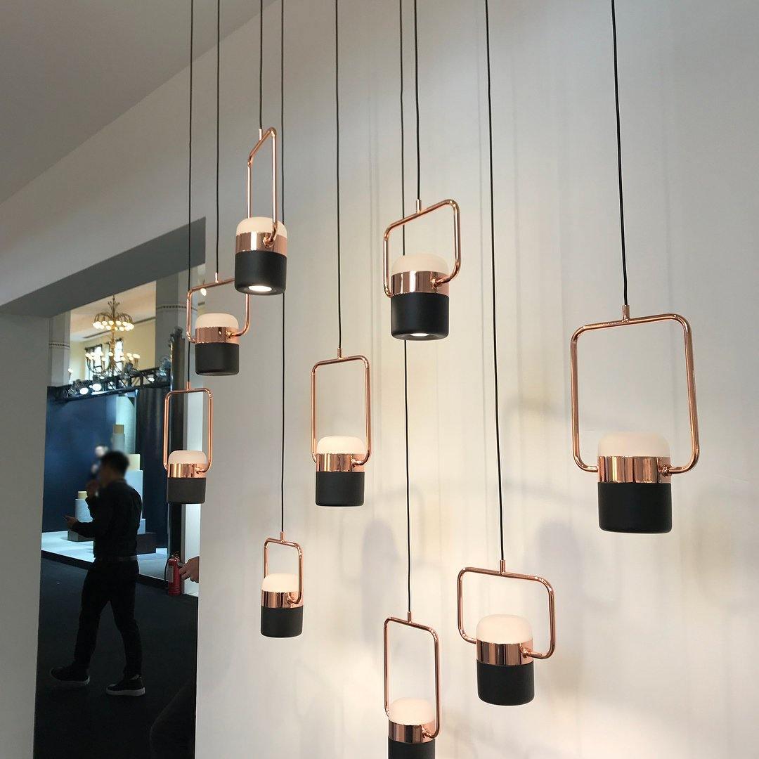 Adjustable Glass Pendant Light Fixture - Modern Dimmable Hanging Chandelier for Kitchen Island, Dining Room & Bedroom Lighting
