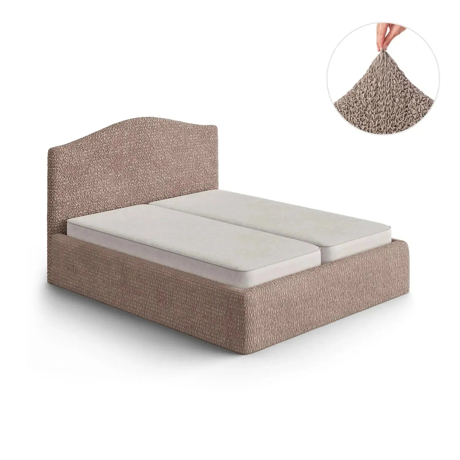 Full/Queen Size Bed Headboard & Frame Slipcover - Microfiber Collection | Elegant Bedroom Upgrade for Home Decor