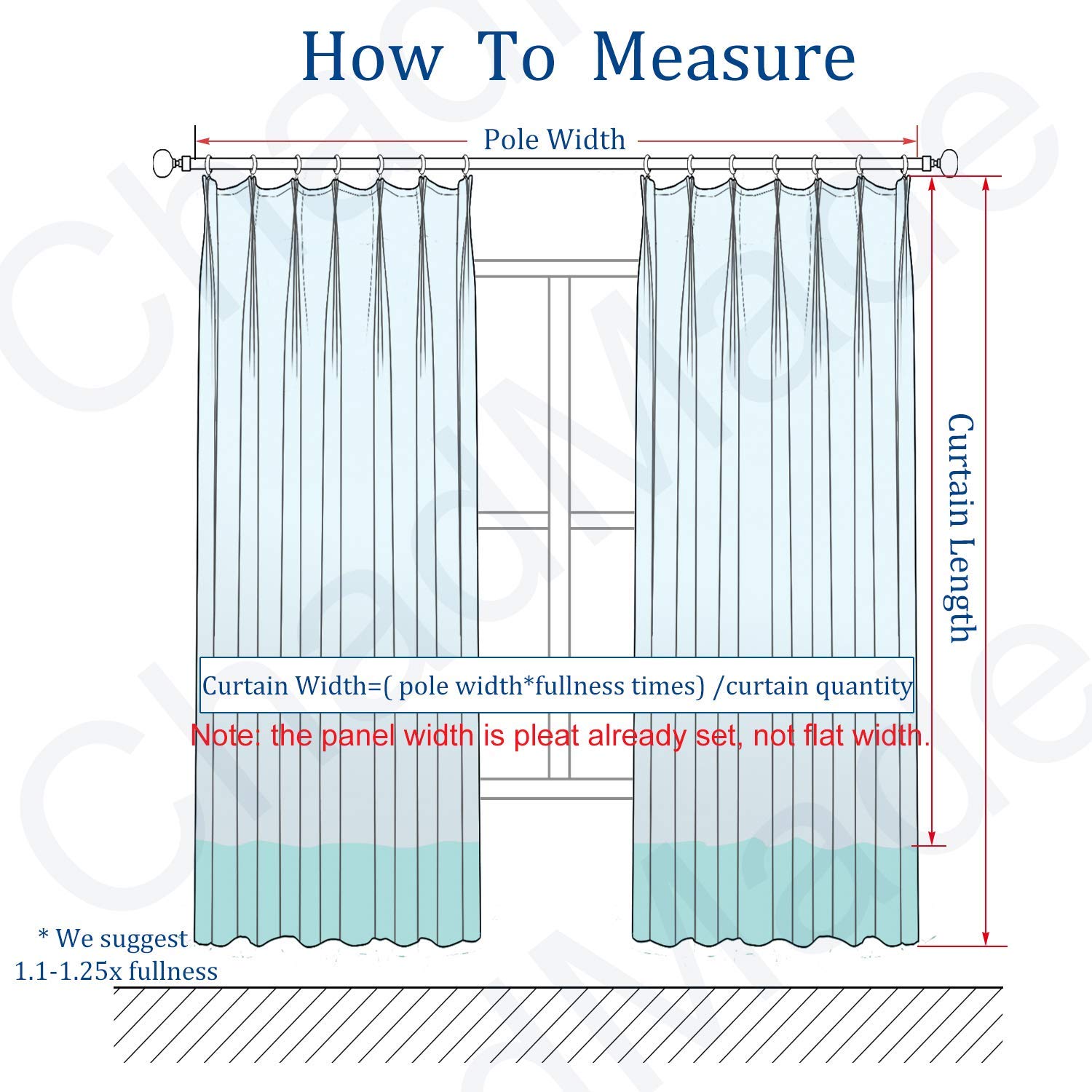Blackout Curtains for Bedroom & Living Room - Double Pinch Pleated, Stress-Free Hanging with Hooks, 62