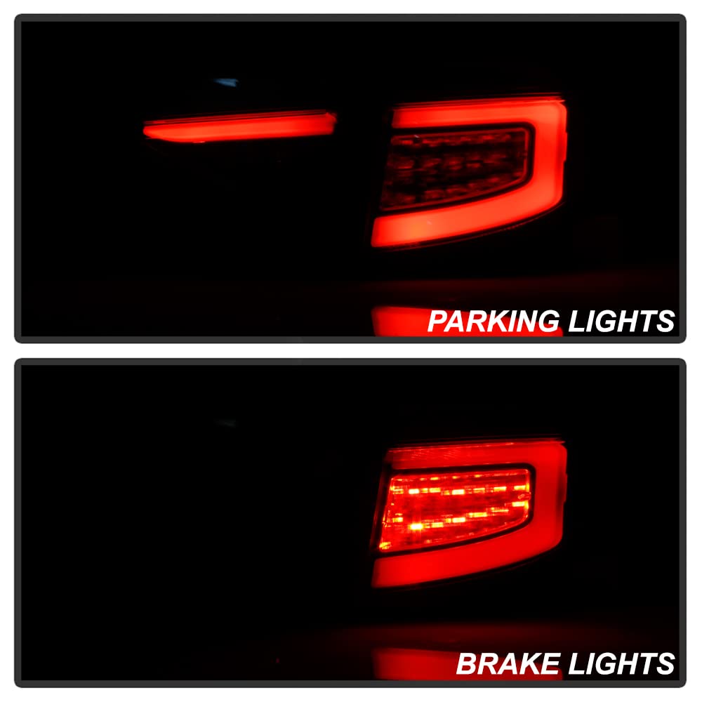 ACANII LED Sequential Tail Lights for 2008-2014 Subaru Impreza WRX Hatchback - Smoked Lens Black Housing Brake Lamps Set - Upgrade Your Car's Style & Safety for Night Driving