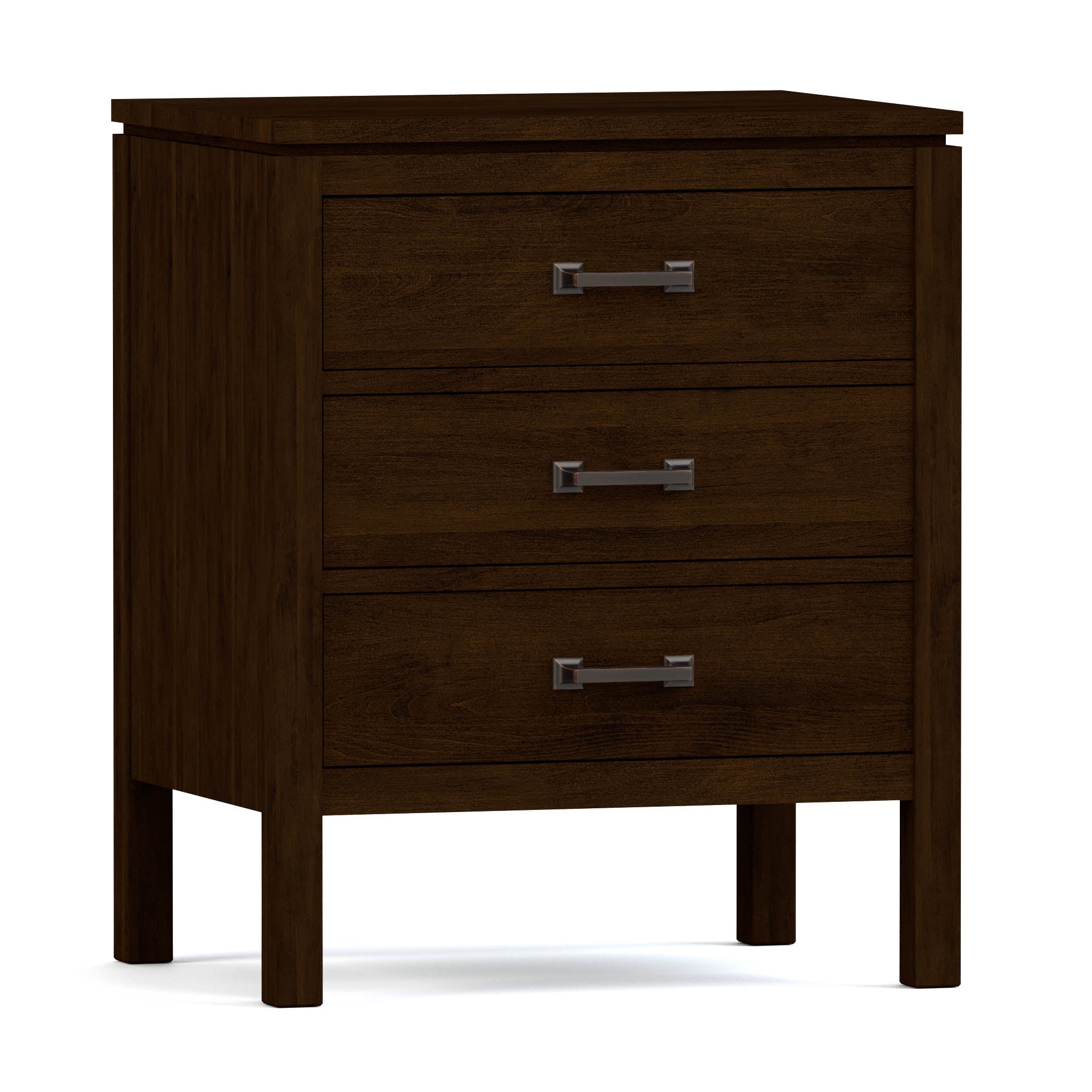 Dwyer 3-Drawer Nightstand - Modern Bedside Table with Storage for Bedroom, Living Room & Office - Wooden Night Stand with Smooth Gliding Drawers