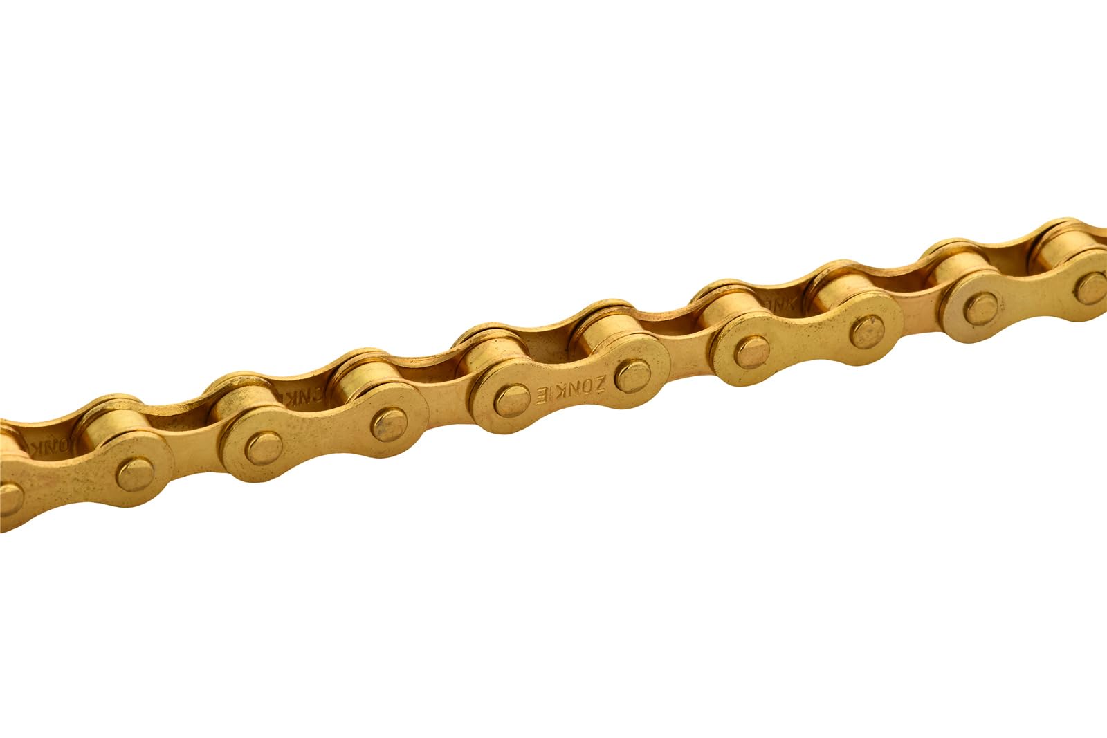 Single-Speed Bike Chain - 1/2×1/8 Inch 122L Golden Bicycle Chain for Urban Commuter & Fixie Bikes | Perfect for City Riding & Casual Cycling