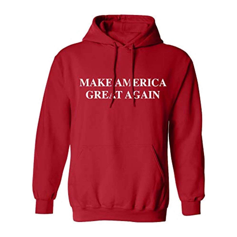Official Trump Make America Great Again Hooded Sweatshirt - Red Pullover for Men & Women | Perfect for Rallies, Patriotic Events & Casual Wear