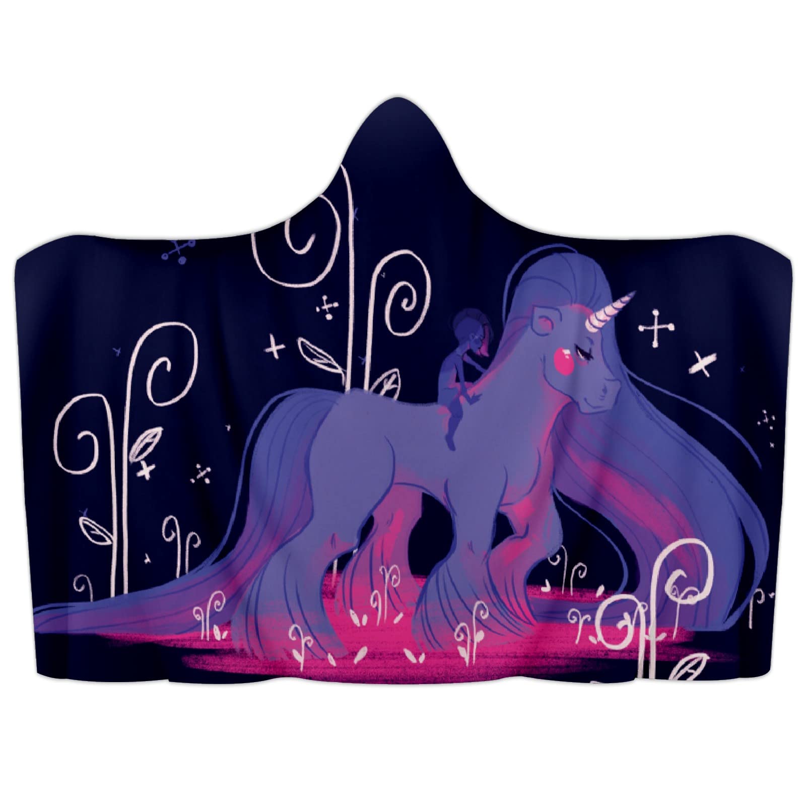 Soft Unicorn Hooded Blanket for Kids - Cozy Fleece Wearable Blanket for Girls & Boys - Perfect for Nap Time, Movie Nights & Playtime