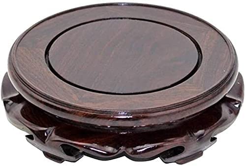 Refined Small Square Teapot Stand - Solid Wood Bonsai Pedestal, Black Catalpa Wood Base for Vase, Lamp & Home Decor (2.05x1.38 inches) - Perfect for Tea Ceremonies, Zen Gardens & Living Room Display