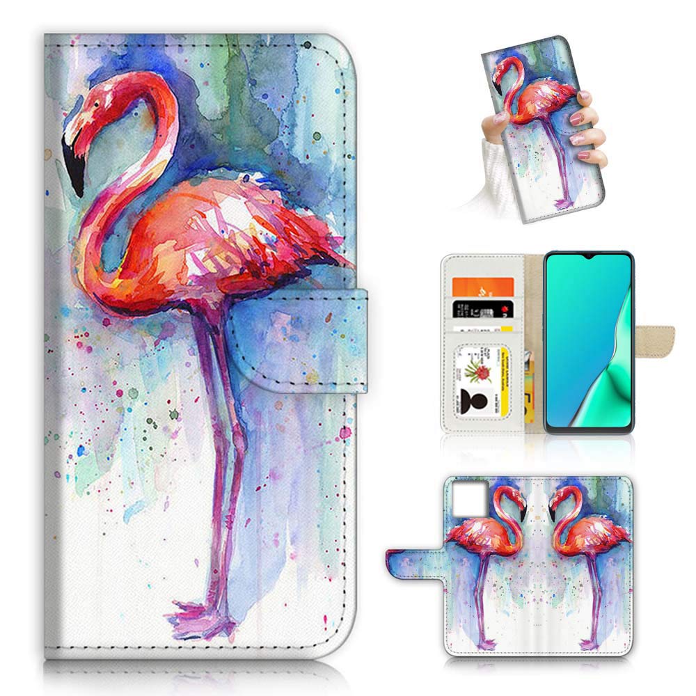 Premium Flip Wallet Phone Case for iPhone 12 Pro Max - Slim Protective Cover with Card Slots (A21758 Flamingo Design) | Perfect for Everyday Use, Travel & Business Meetings