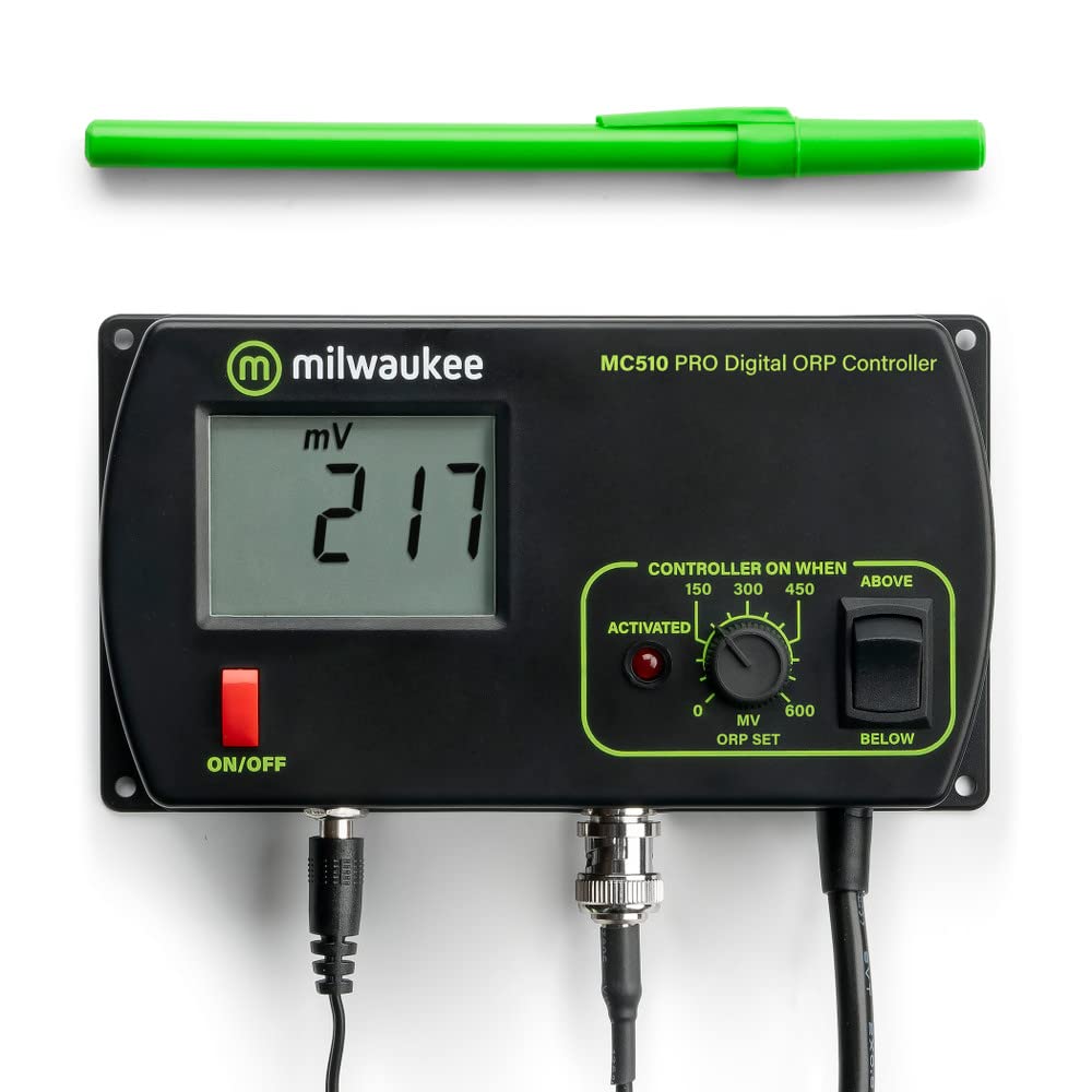 Milwaukee MC510 ORP Controller with Mounting Kit | ±1000 mV Range | ±5 mV High Accuracy | Ideal for Pool, Spa & Water Treatment Systems