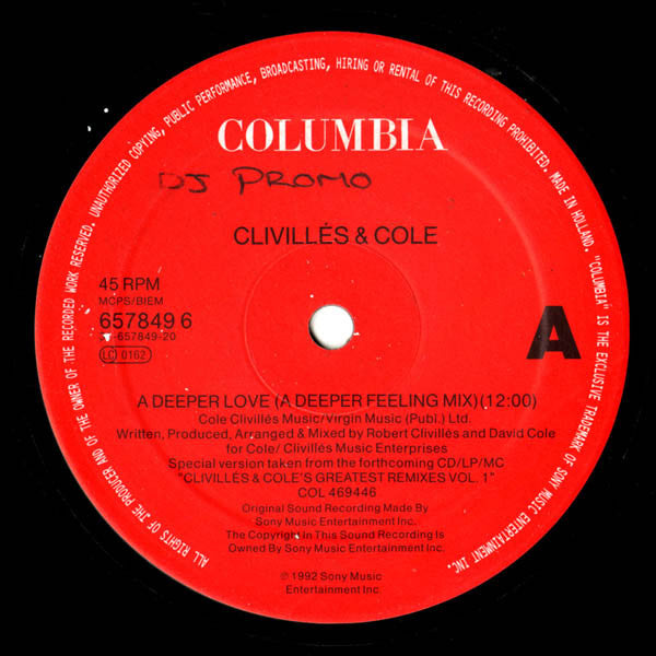Clivilles & Cole - A Deeper Love 12