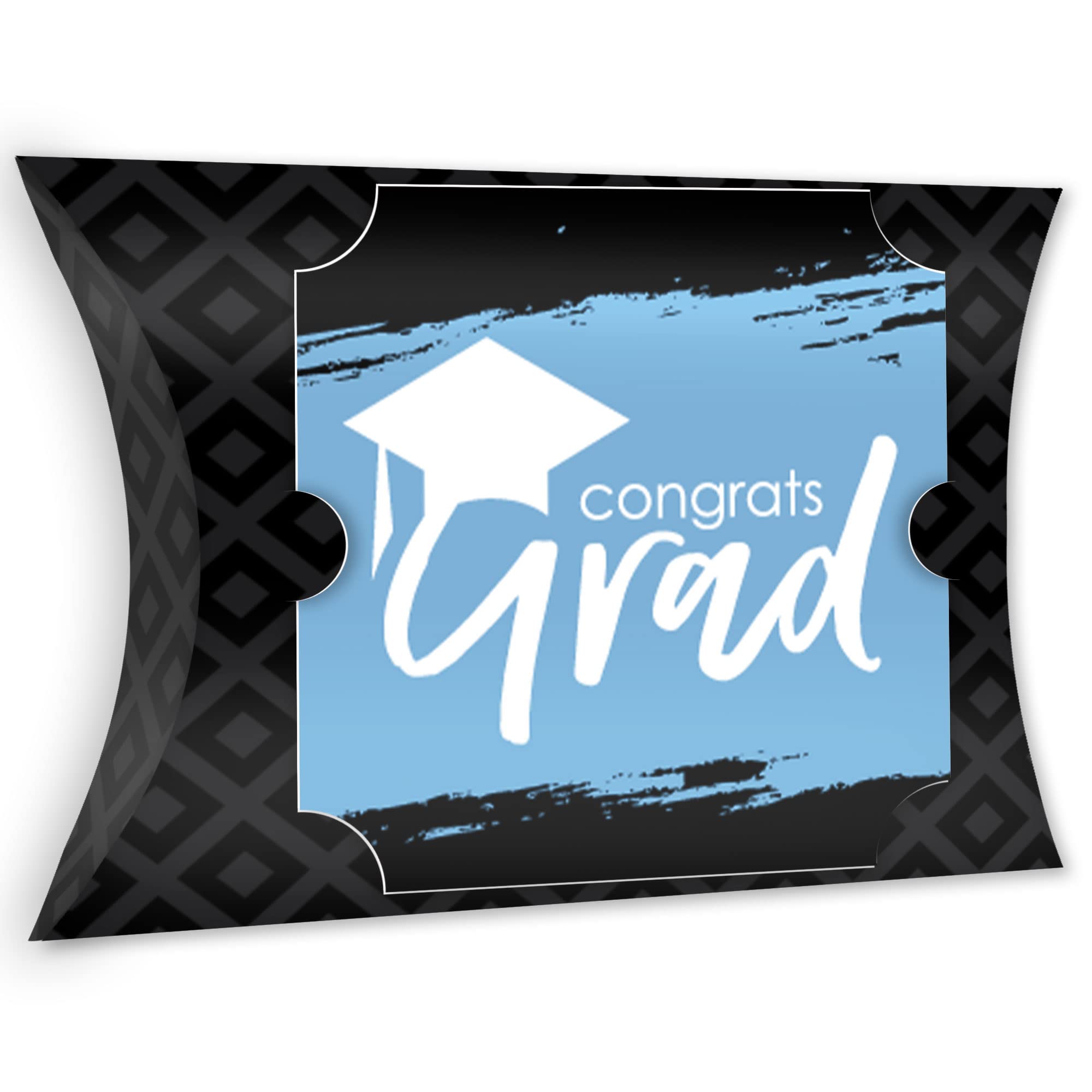 Light Blue Graduation Gift Boxes - Set of 12 for Party Favors