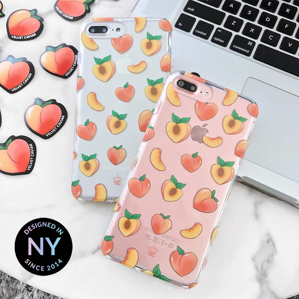 VELVET CAVIAR iPhone Xs & iPhone X Clear Protective Case - Peach Orange Cute Phone Cover for Women & Girls | Slim Shockproof Design for Daily Use, Work & Travel