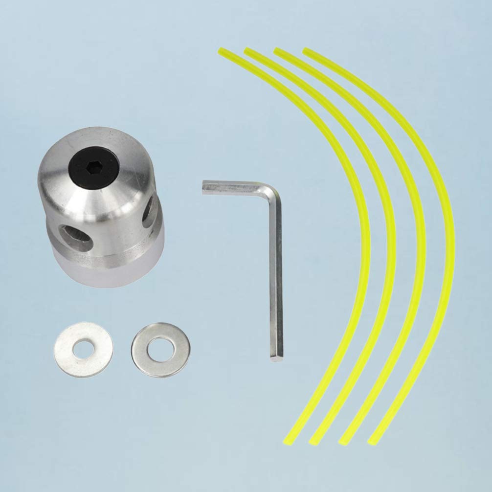 ULTECHNOVO 4-Line Grass Trimmer Head - Aluminum Silver Replacement String Trimmer Head for Brush Cutter, Lawn Mower & Garden Tools (8 Pack) - Perfect for Lawn Care, Yard Maintenance & Landscaping