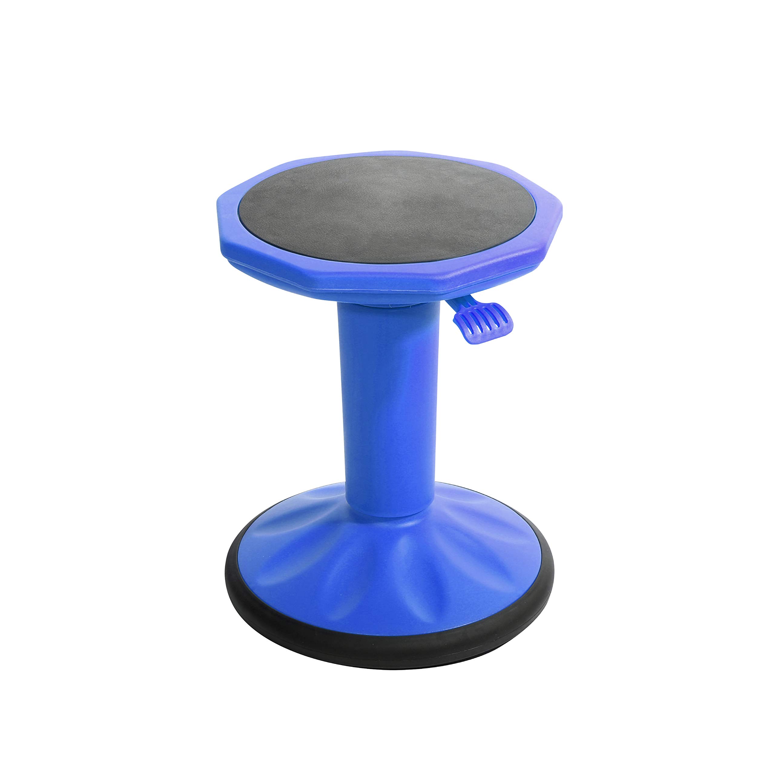 Pearington SitFree Height Adjustable Wobble Stool - Active Flexible Seating Chair for Kids & Adults - Ergonomic Office & School Chair - Blue - Perfect for Home Office, Classroom & Standing Desk Work