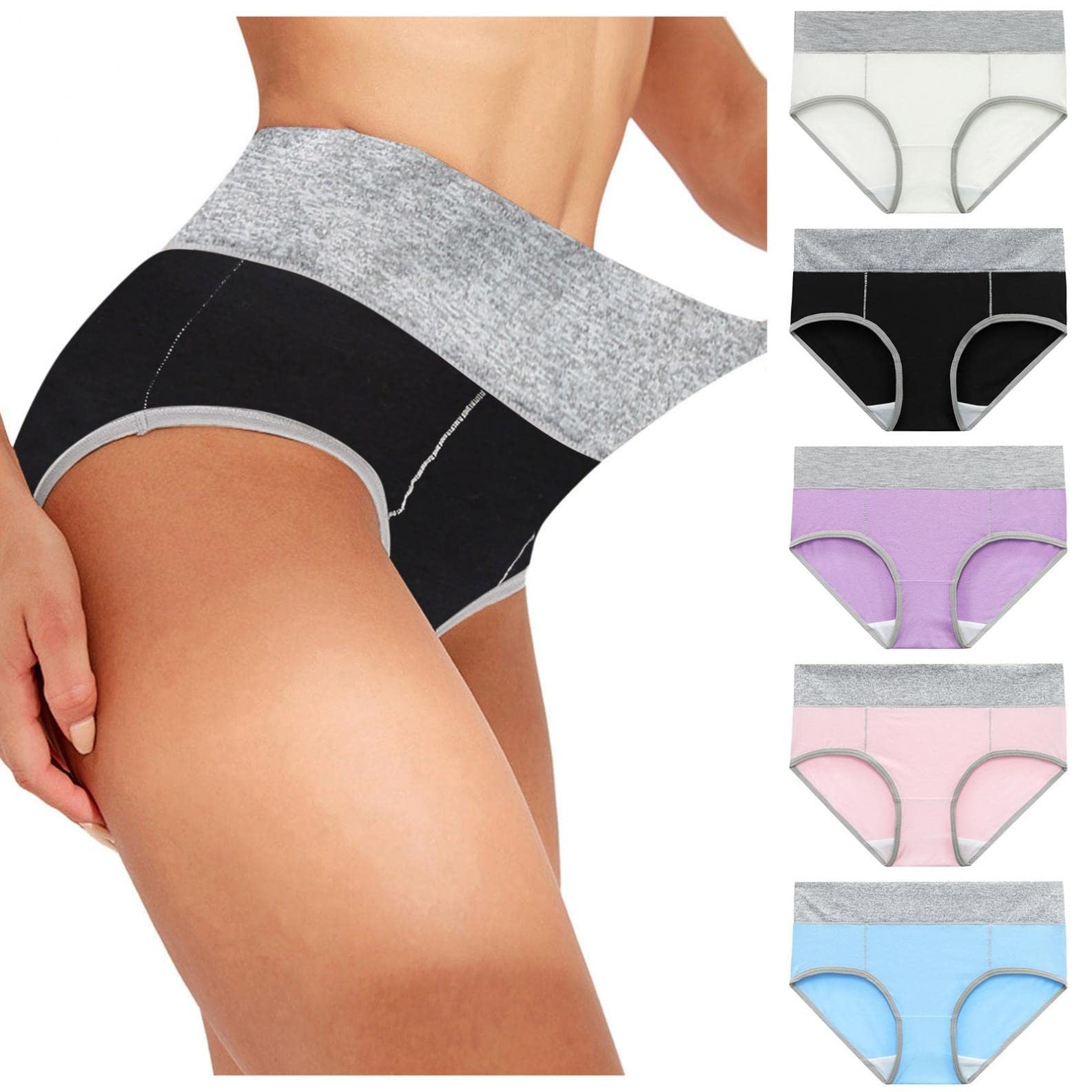 **Gufesf Women's Cotton Underwear - Soft Full Briefs, Breathable Panties Multipack for Ladies - Comfortable Everyday Wear, Sleep & Travel**