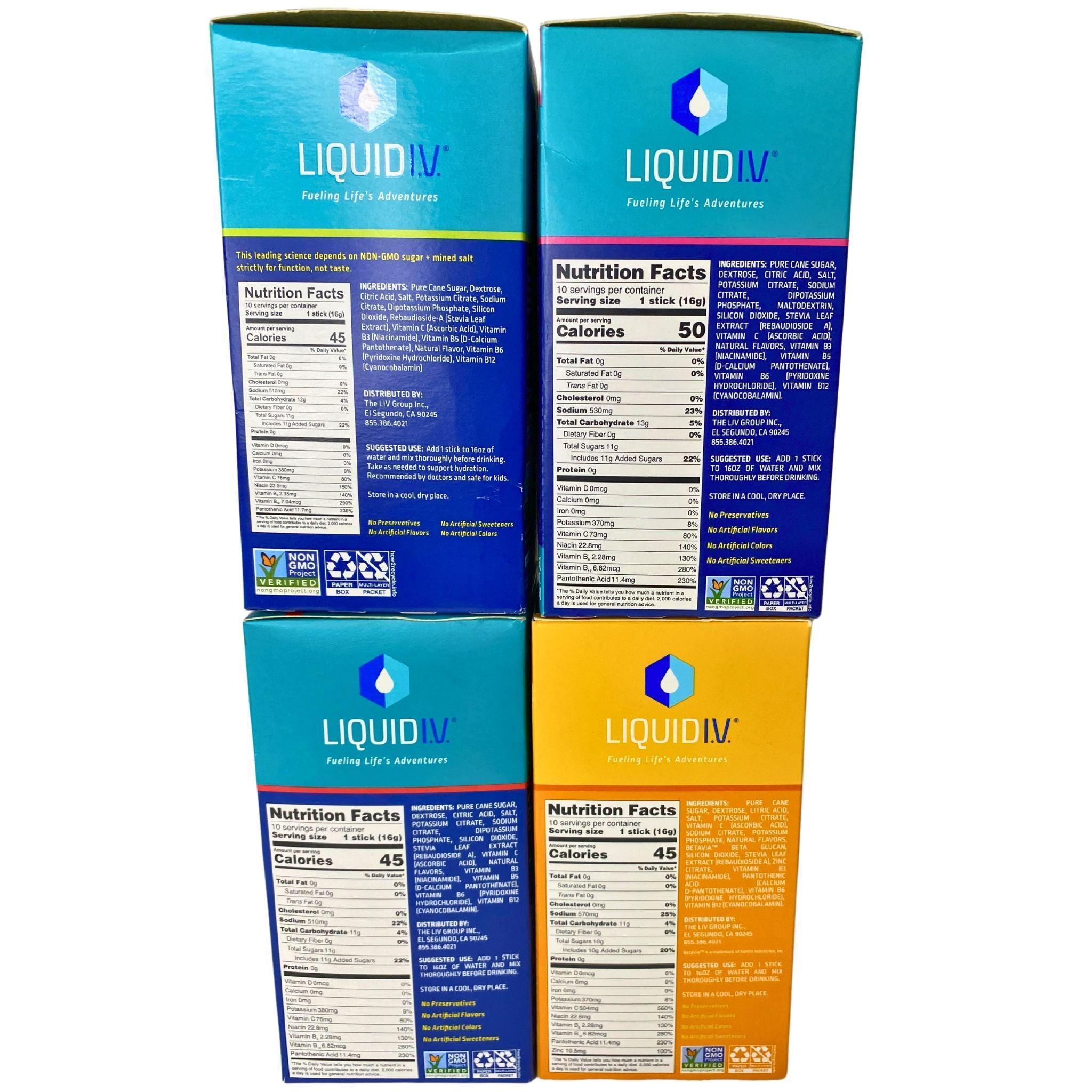 Liquid IV Hydration Multiplier Powder Packets - 26 Count Variety Pack with Electrolytes & Vitamins | Perfect for Workouts, Travel & Daily Hydration