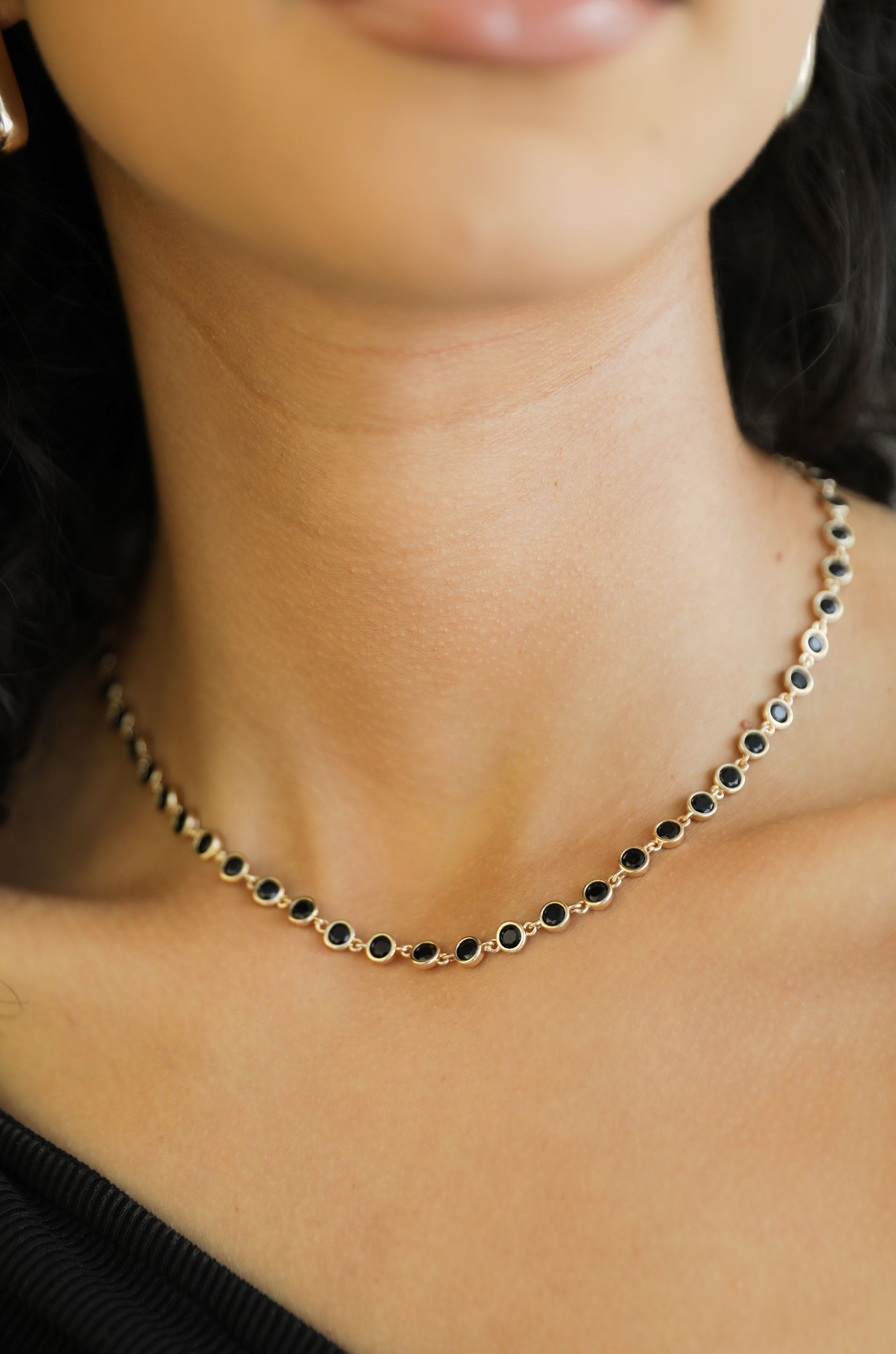 Elegant Crystal Disc & Link Necklace for Women | Trendy Layered Chain Jewelry for Daily Wear & Special Occasions