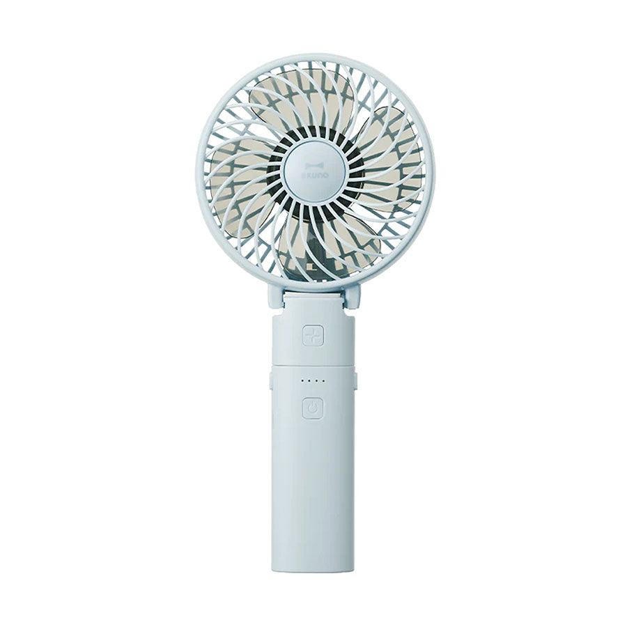 BRUNO Portable Mini Fan - USB Rechargeable, 3 Speeds, Quiet Personal Desk Fan for Office, Home, Travel | Light Blue | Perfect for Work, Study, and Outdoor Activities