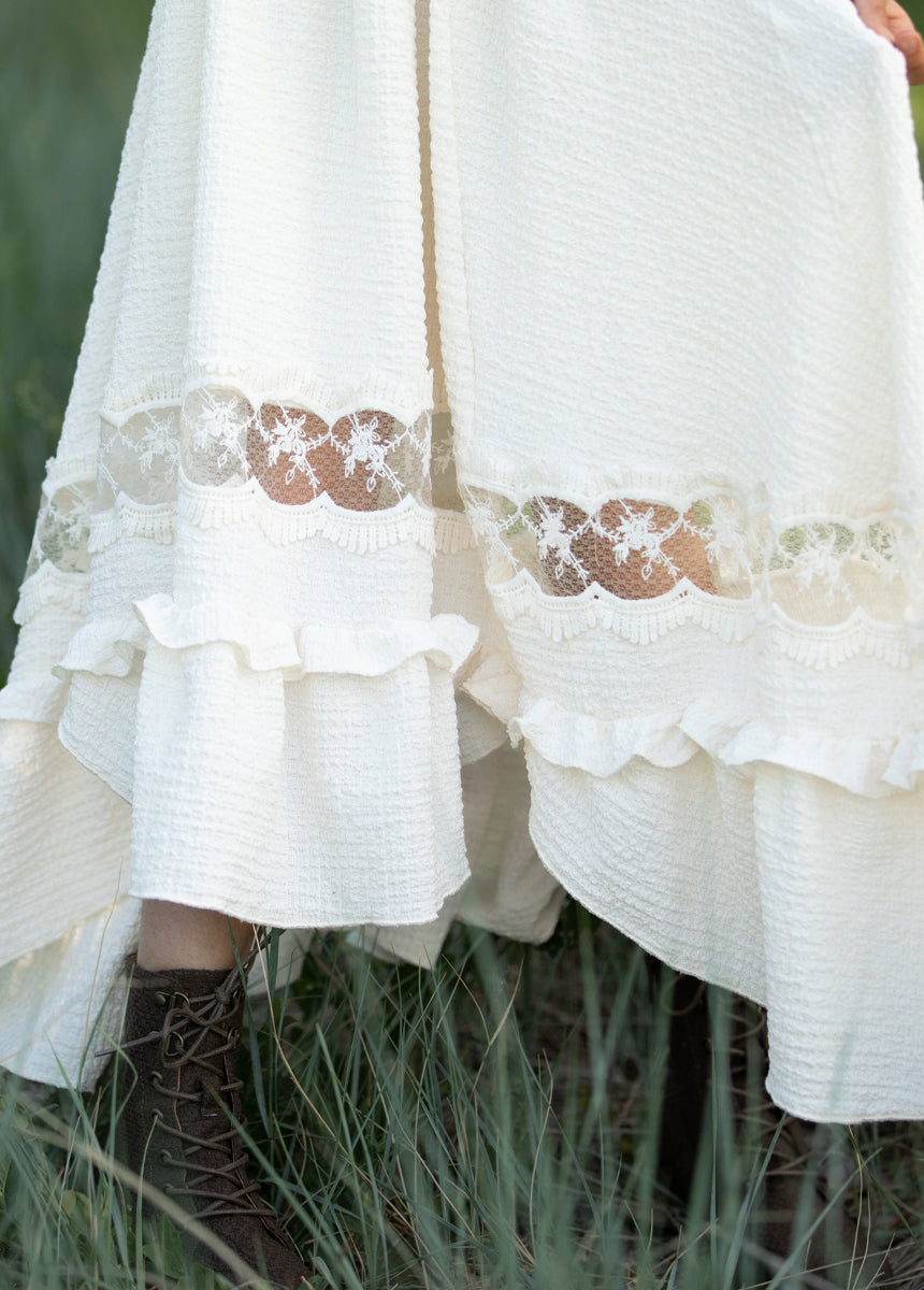 Karlie Cream Dress - Elegant Women's Party & Wedding Guest Dress for Special Occasions