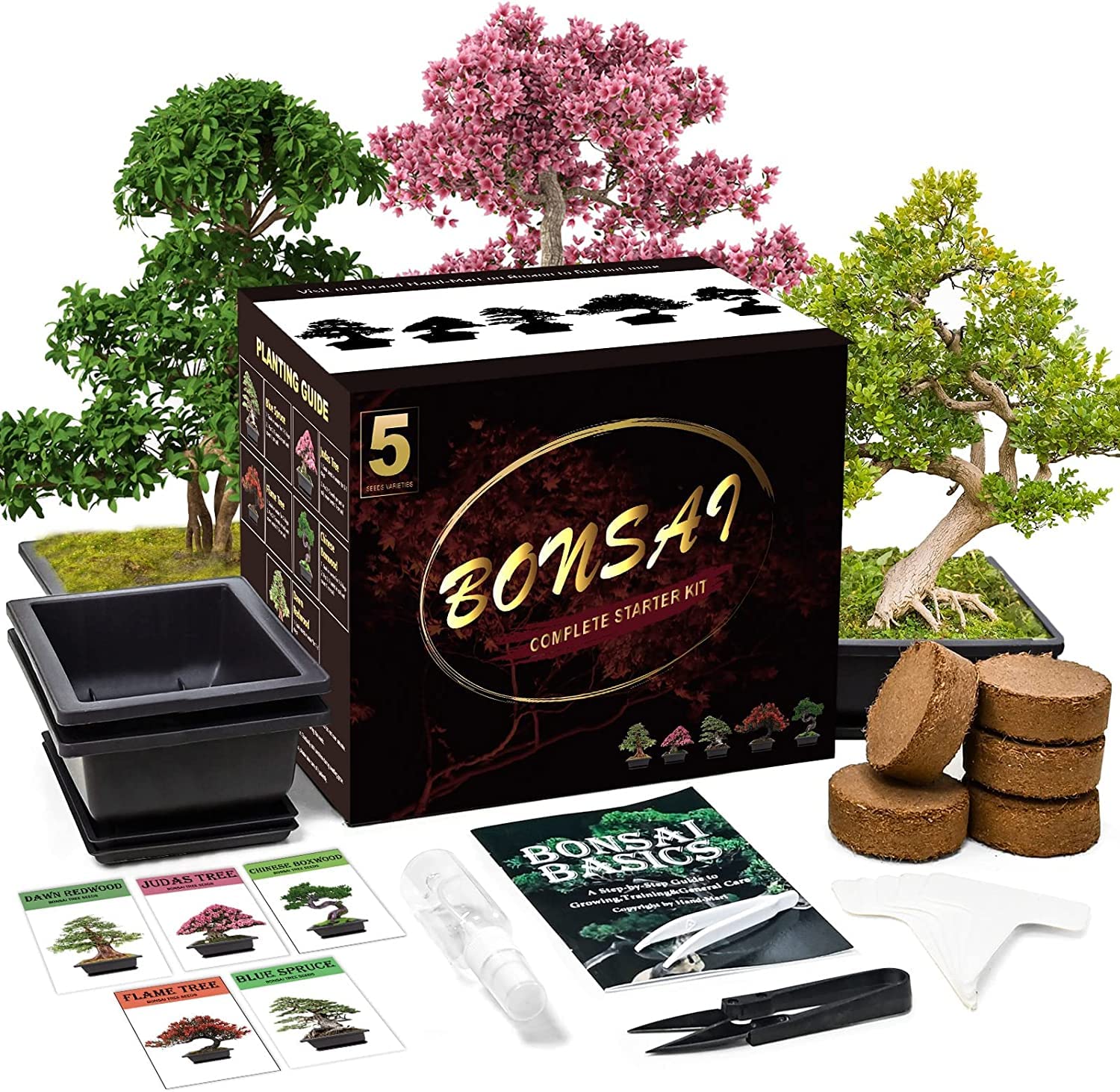 Bonsai Tree Kit - Complete Indoor Growing Tools for Home Gardening & DIY Gifts | Perfect for Beginners & Adults