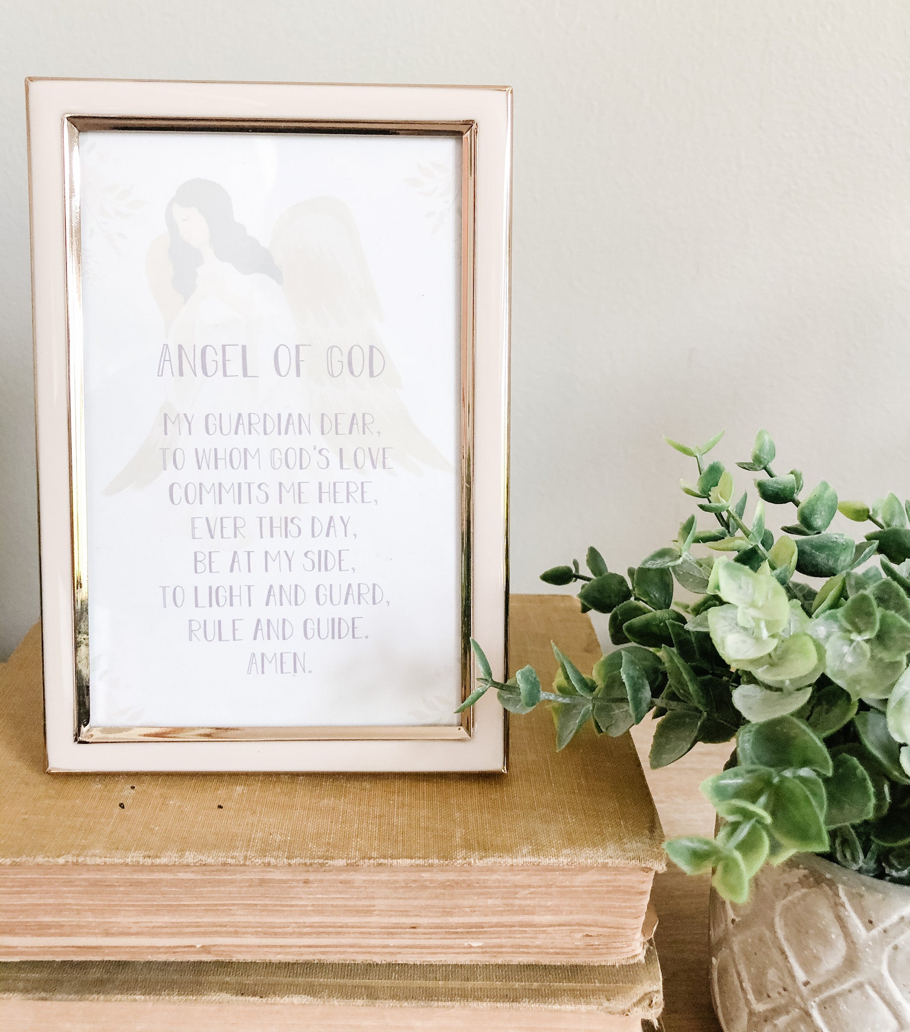Guardian Angel Prayer Printable - Digital Download for Home, Office & Church Decor - Inspirational Wall Art & Gift Idea
