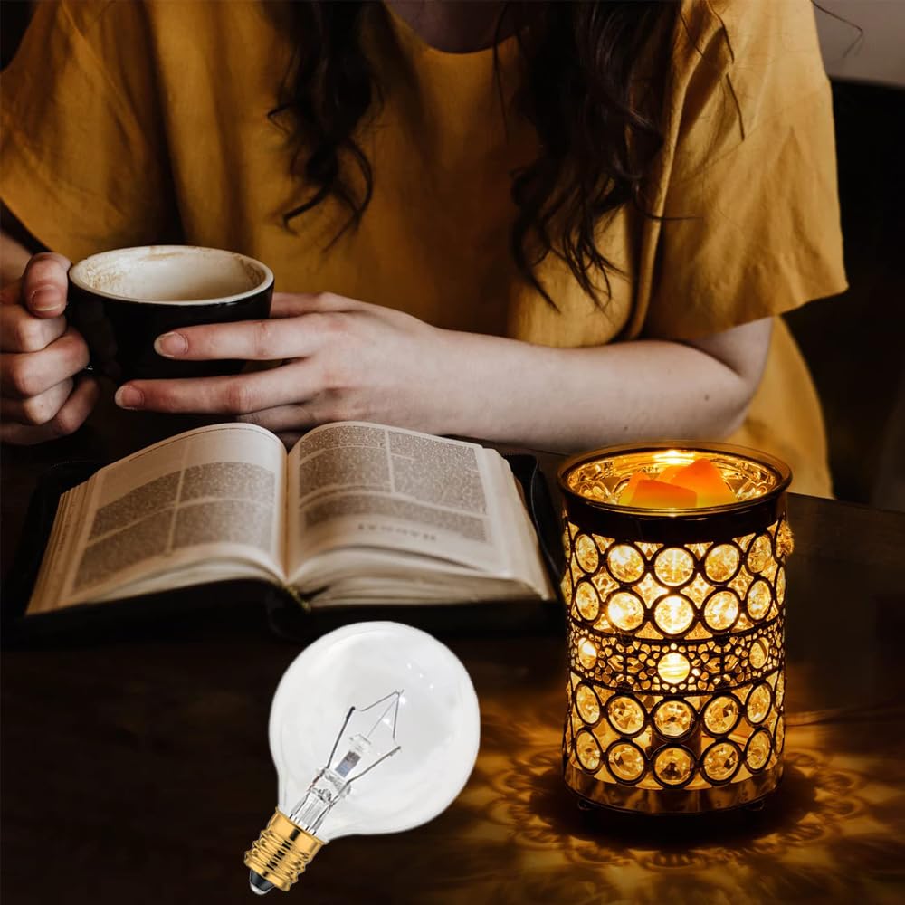 25W Wax Warmer Bulbs - 6 Pack G50/G16.5 Globe E12 Clear Light Bulbs for Full Size Scentsy & Candle Wax Warmers | 120V Long Lifespan Bulbs | Perfect for Home Aromatherapy & Relaxation Spaces