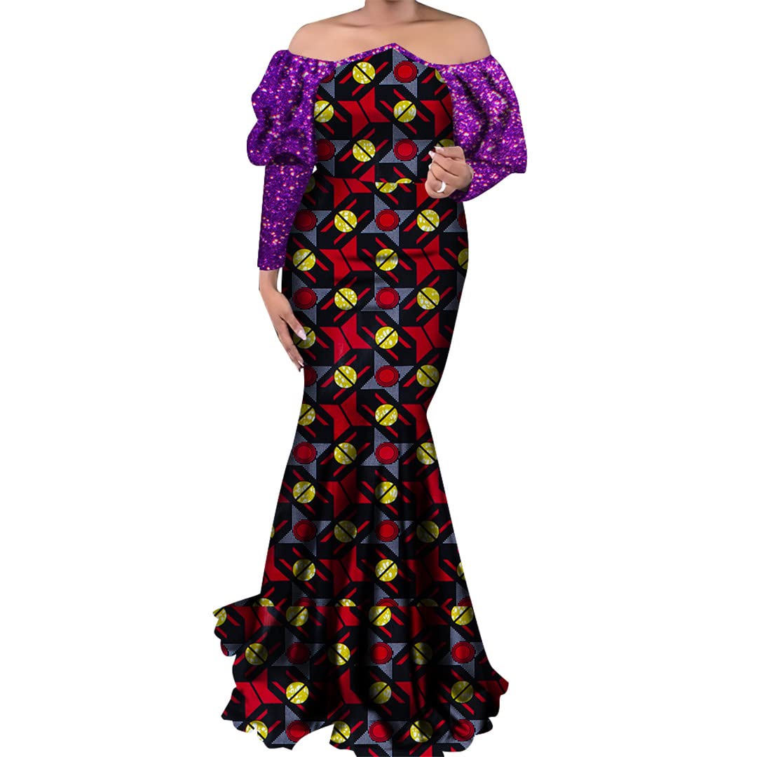 African Dashiki Dresses for Women - Elegant Plus Size Traditional Party Clothing 24fs1329 XXL | Perfect for Weddings, Cultural Events & Festive Celebrations