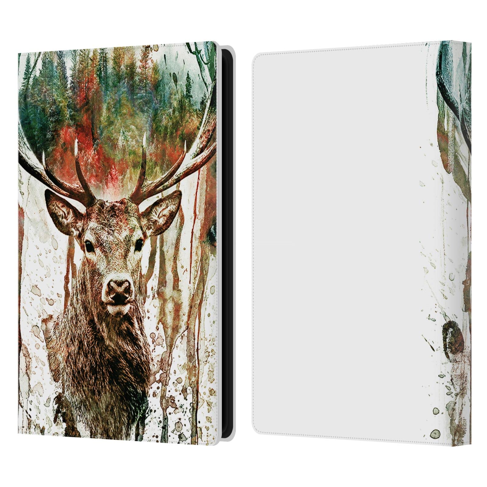 Officially Licensed Riza Peker Deer Leather Book Wallet Case for Kindle Paperwhite 4 (2019) - Animal Print Protective Cover | Perfect for Reading, Travel & Gift Giving