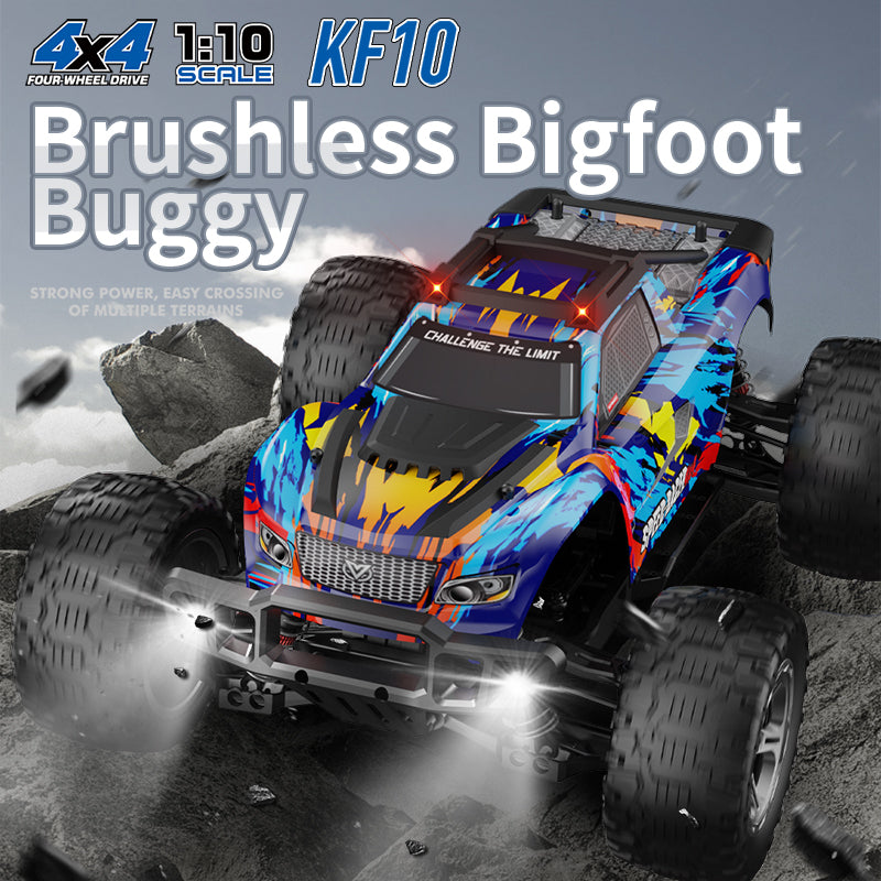 KFPLAN KF10 1/10 Scale Brushless RC Car - 4WD High Speed Remote Control Racing Car 50km/h - Perfect for Off-Road Racing, Backyard Driving & RC Hobby Enthusiasts