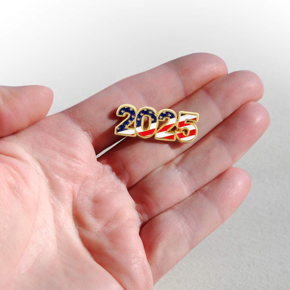 American Flag Patriotic Enamel Lapel Pin - USA Pride Accessory for Veterans, Military, 4th of July & Everyday Wear | PinMart