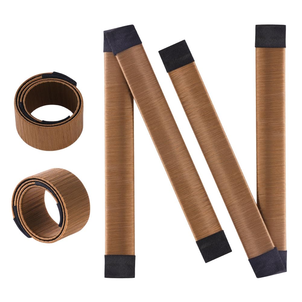 URAQT Magic Bun Maker Set - 2 Piece Hair Bun Maker for Women & Girls, French Twist Hair Accessories (Light Brown) - Perfect for Parties, Weddings & Everyday Hairstyles