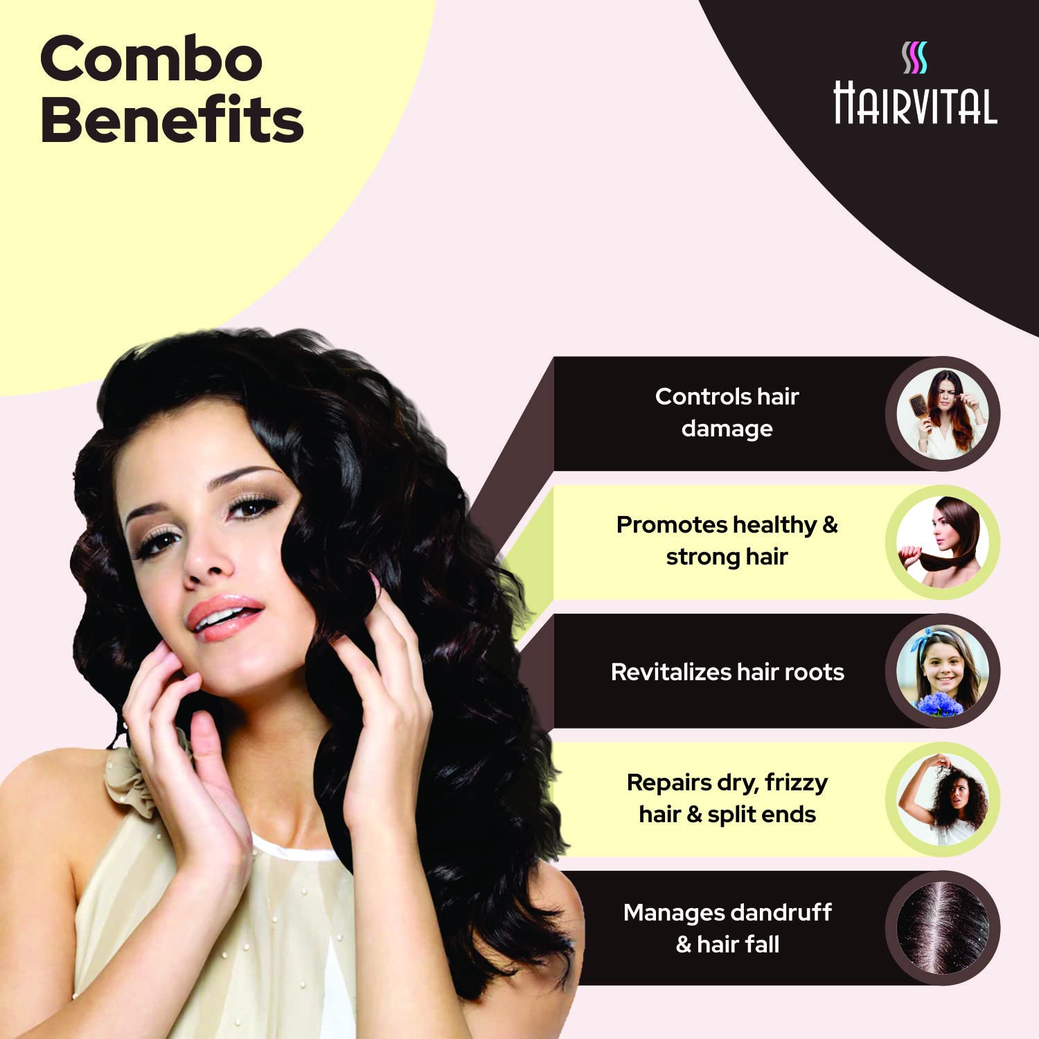 Hairvital Revitalizer Shampoo & Hair Oil Set (200ml) - Natural Hair Care with Aloe Vera, Jojoba Oil, Argan Oil & Grape Seed Oil - Repair Damaged Hair, Add Shine for Dry Frizzy Hair - Perfect for Daily Hydration & Salon-Like Treatment at Home