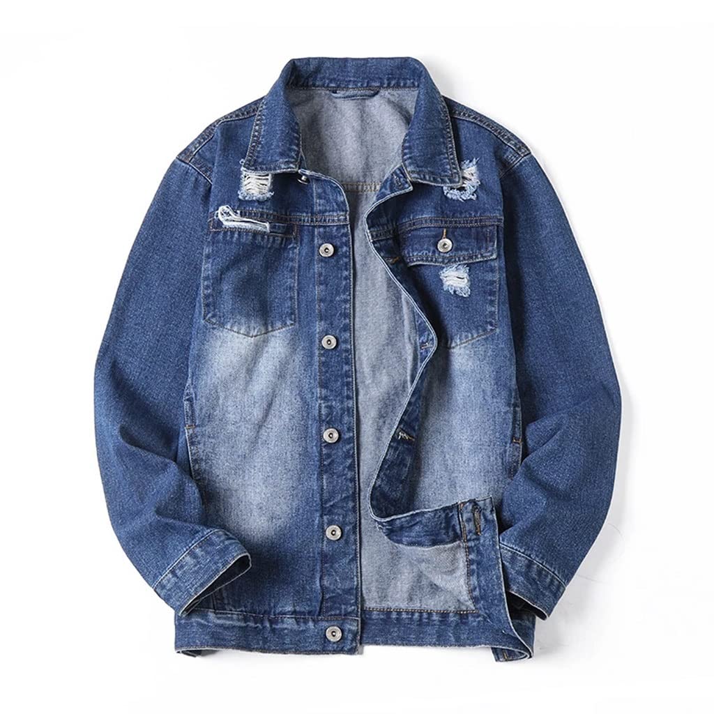 Men's Denim Jacket for Spring & Autumn | Casual Top Jacket for Men (Color A, Size S) - Perfect for Outdoor Activities, Casual Wear & Street Style Fashion