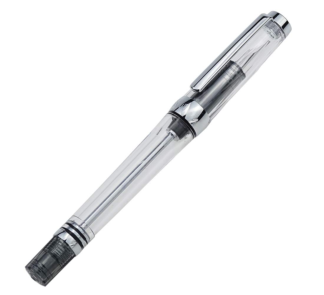 Lanxivi Set of 3 Piston Vacuum Fountain Pens with Fine Nib - 013 Series (Blue, Green, Clear Transparent) by Paili - Premium Writing Instruments for Calligraphy, Journaling & Office Use