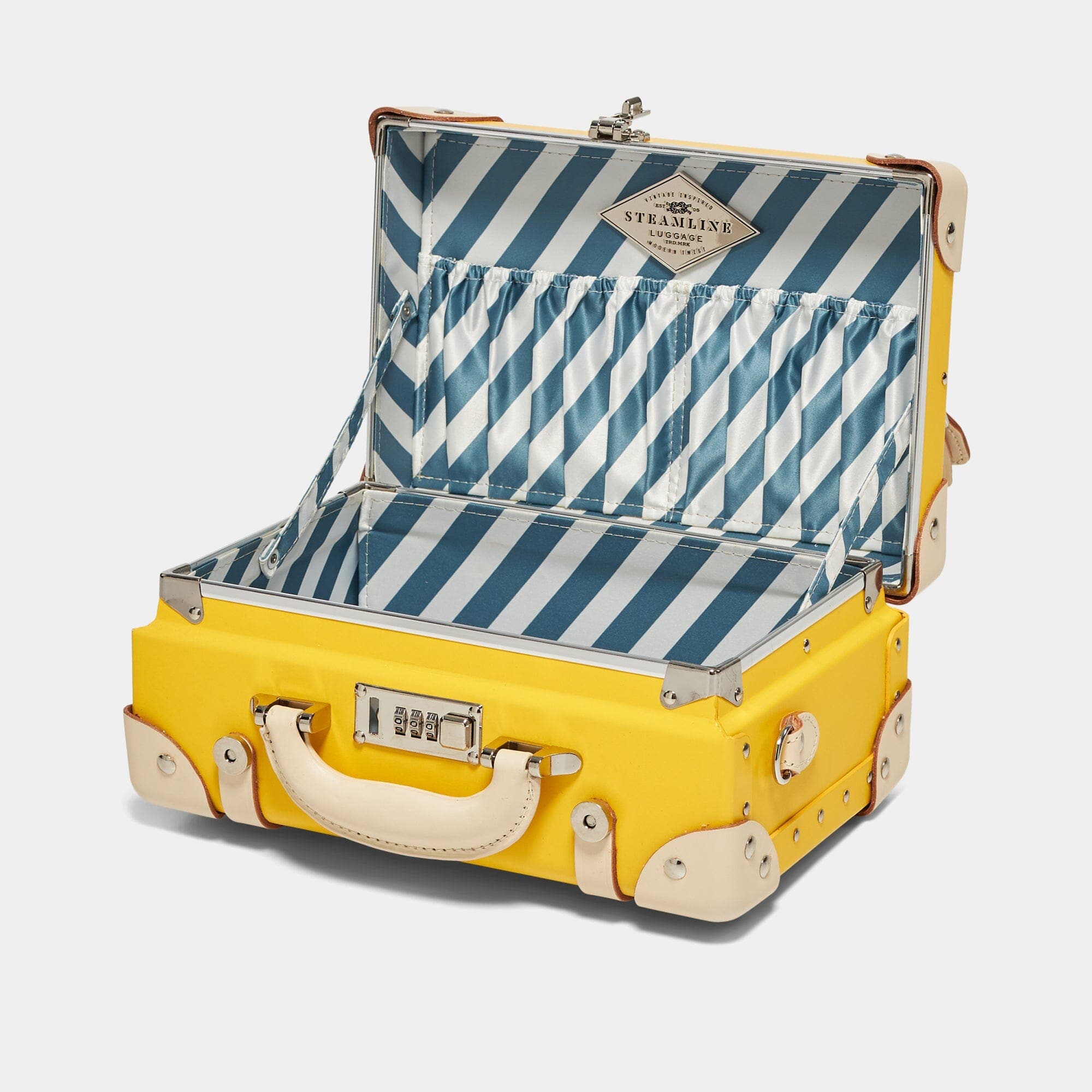 The Correspondent Canary Yellow Vanity Case - Stylish Makeup Organizer for Travel & Home Beauty Storage | Perfect for Cosmetics, Jewelry & Accessories