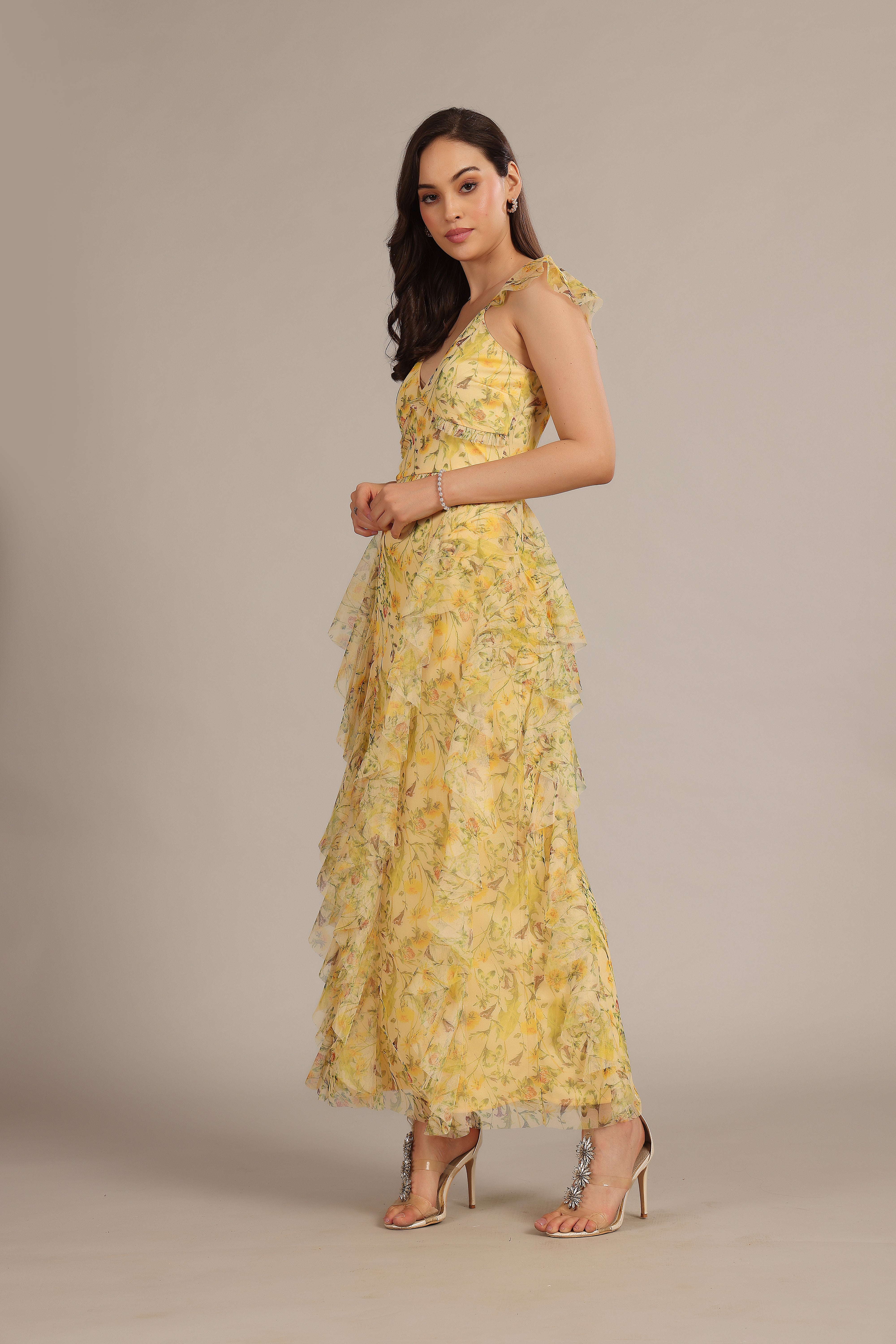 Malin Maxi Dress - Floral Yellow Summer Dress for Women | Perfect for Beach, Vacation & Casual Outings
